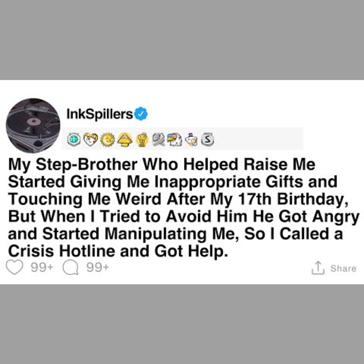 Step-Brother's Disturbing Behavior: Inappropriate Gifts and Unwanted Touch