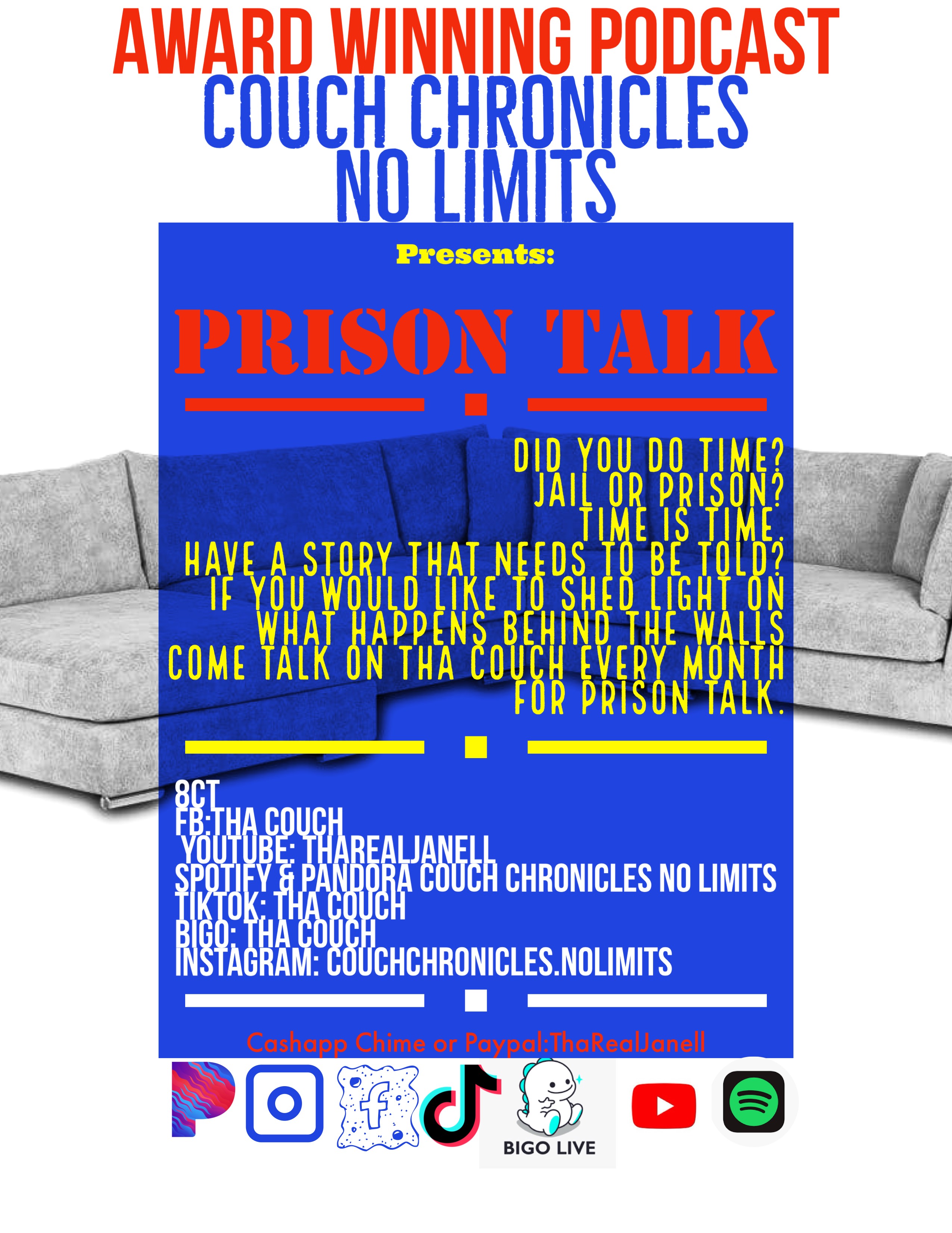 Prison/Jail/Felon Talk-Couch Chronicles No Limits episode artwork