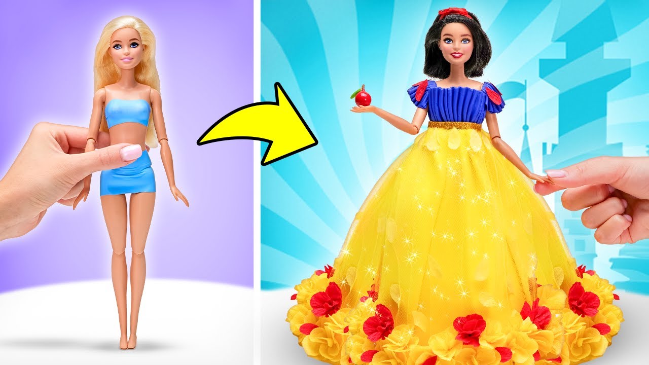 From Barbie to Princess! DIY Snow White Makeover