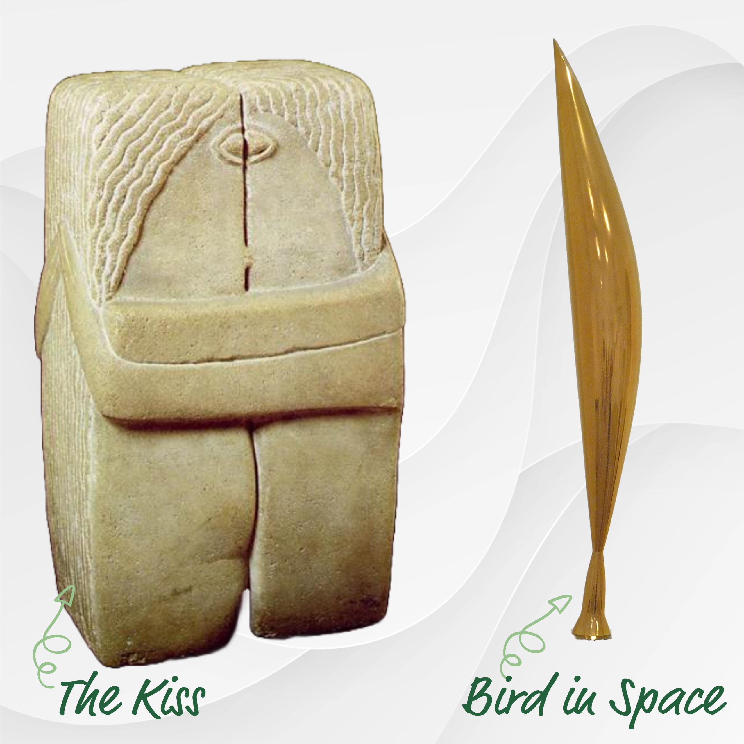 Constantin Brâncuși | The Kiss & Bird in Space