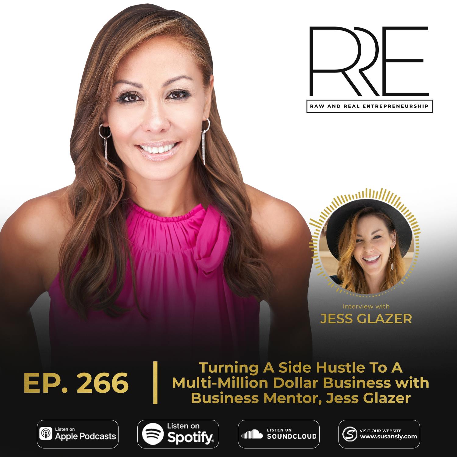 266. Turning A Side Hustle To A Multi-Million Dollar Business with Business Mentor, Jess Glazer