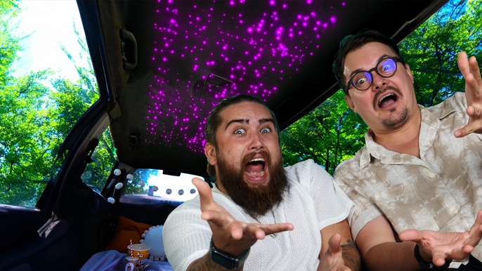 REACTing to Transforming your boring old car for the next adventure with a DIY starry sky light episode artwork