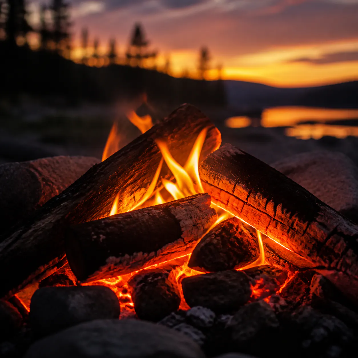 🔥 BRASAS luminosas y PEQUEÑOS CRUJIDOS de un FUEGO natural — 1 H para leer, meditar y bajar el ritmo