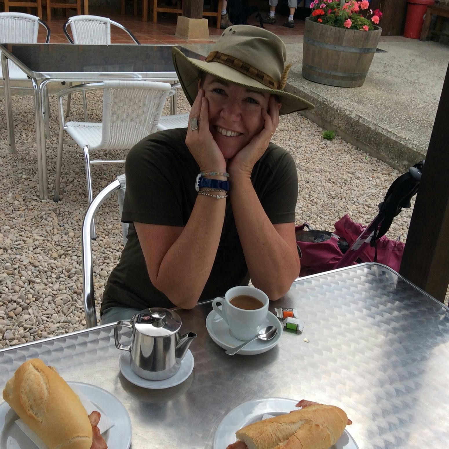 The joy of a cup and saucer on the Camino