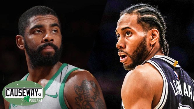 131: Celtics in on Kawhi Leonard, what's Kyrie Irving's future in Boston? episode artwork