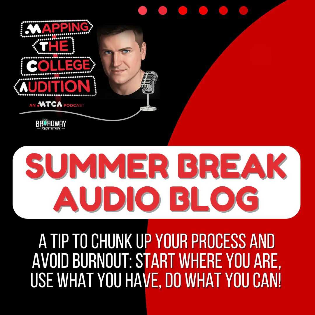 Summer Break Audio Blog - A Tip to Chunk up your Process and Avoid Burnout: Start Where you Are, Use What You Have, Do What you Can! episode artwork