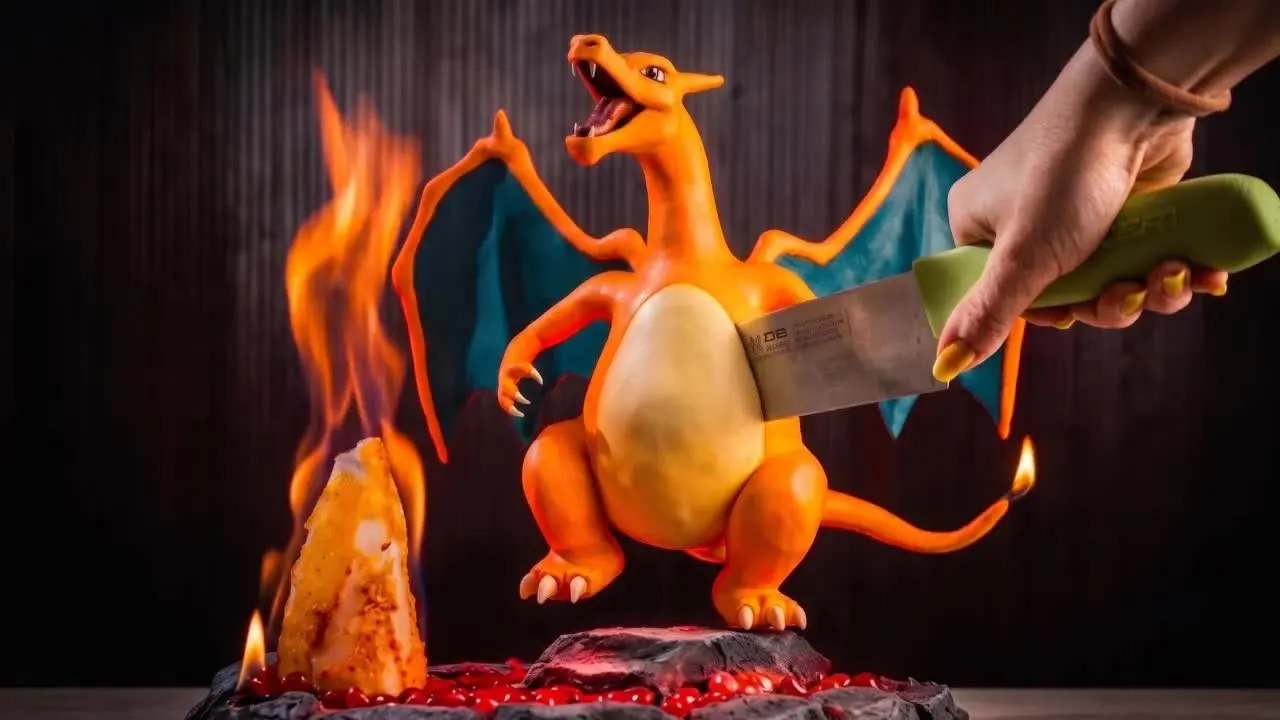 I Made a Charizard Cake with REAL FIRE & SMOKE! I Made a Charizard Cake with REAL FIRE & SMOKE!