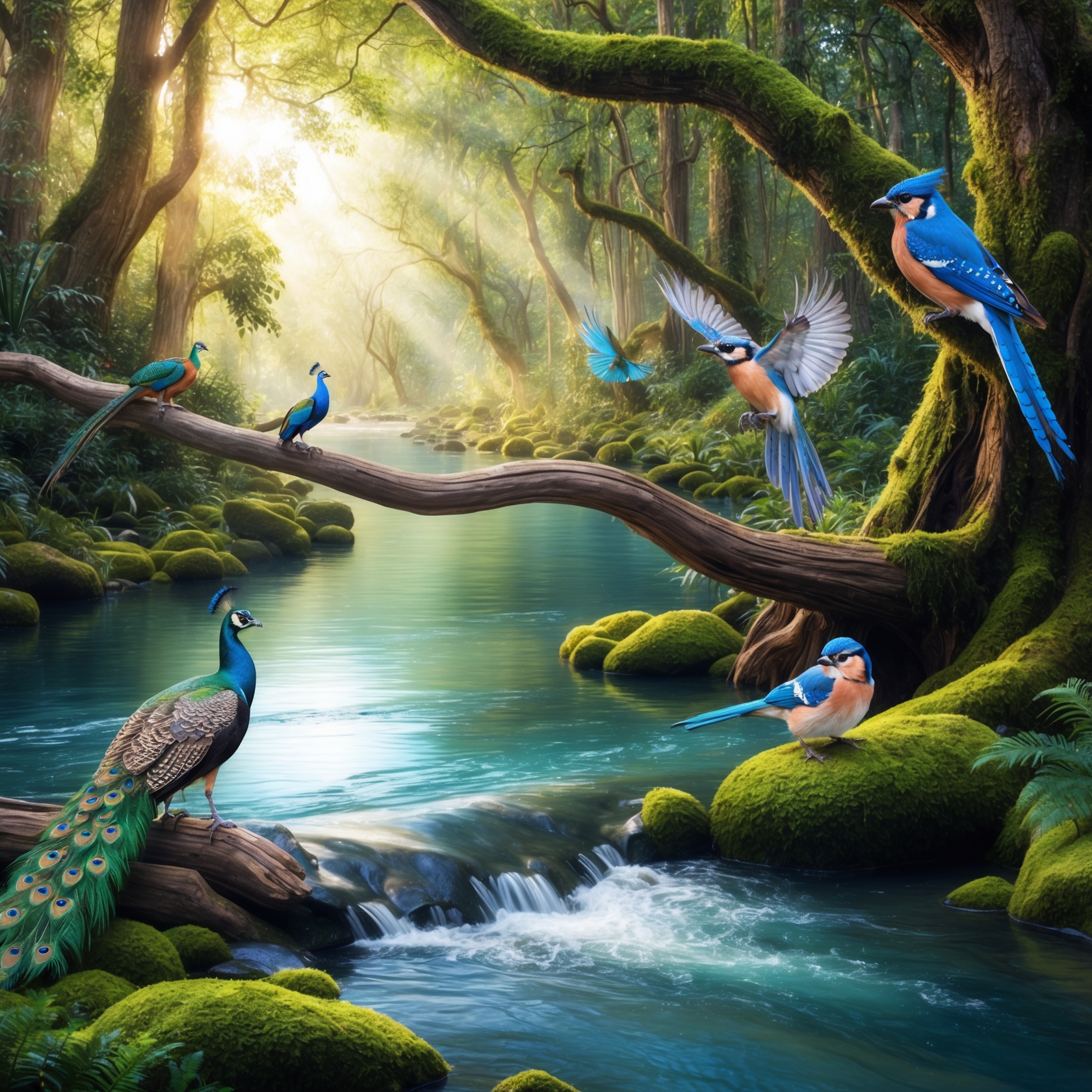 RIVER STREAM + FOREST BIRDS + 432 Hz MUSIC | Nature Sound Healing for Anxiety Relief