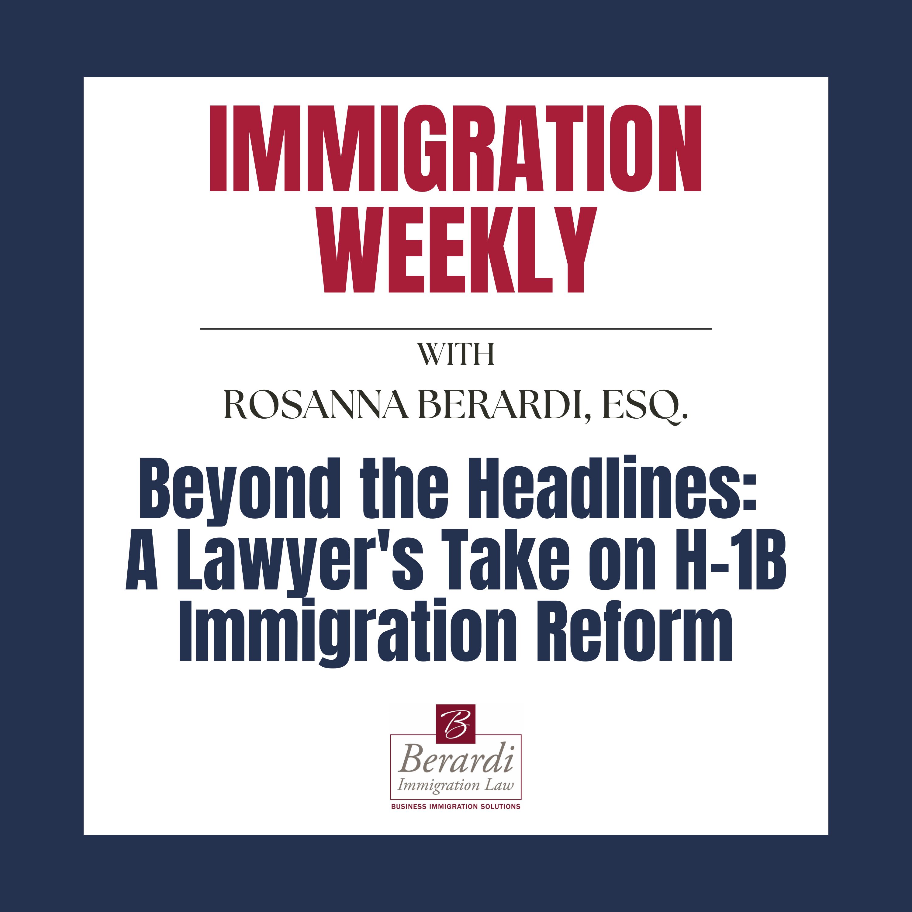 Beyond the Headlines: A Lawyer's Take on H-1B Immigration Reform episode artwork