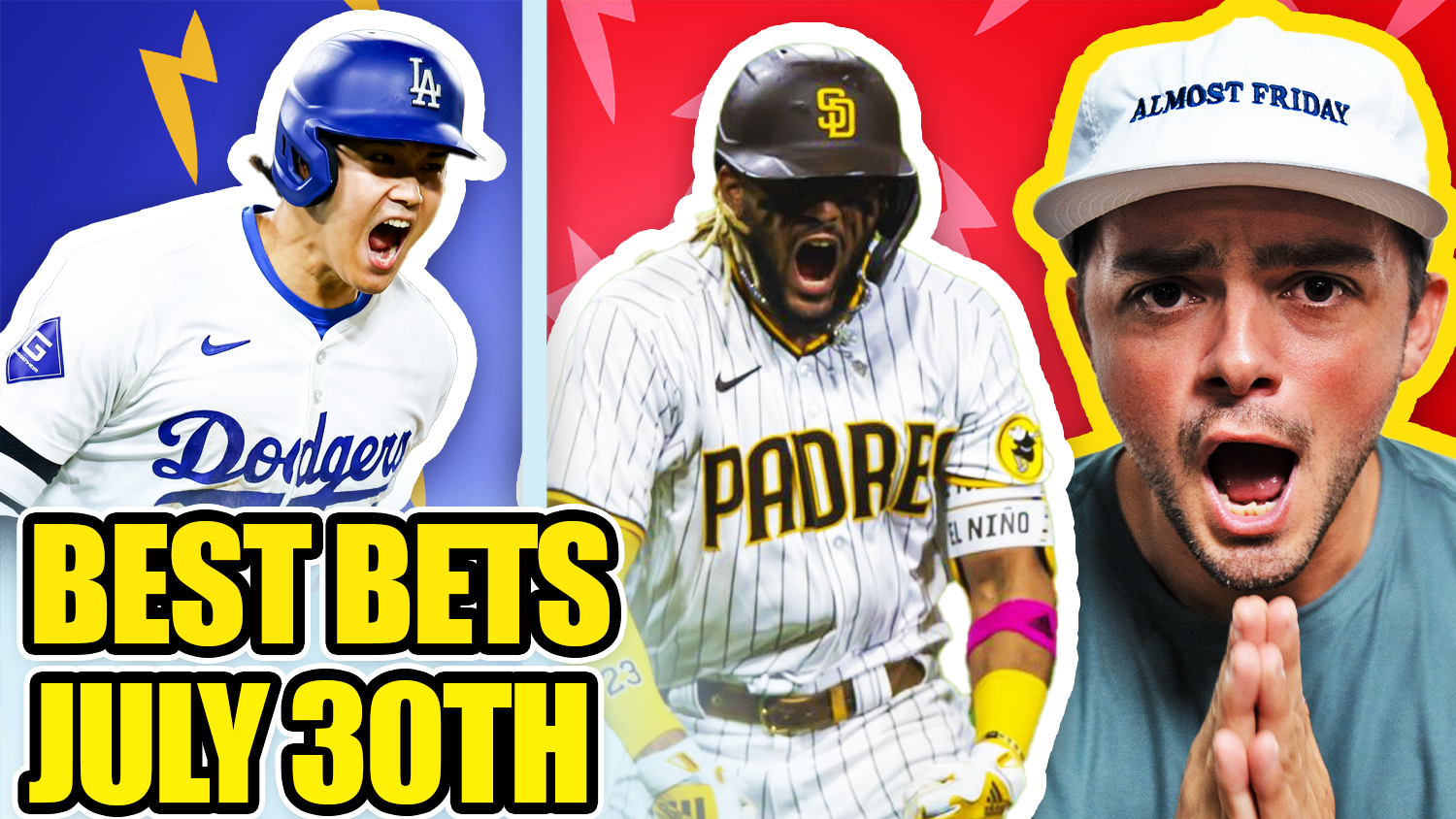 3 Leg MLB Parlay & Mets vs Padres