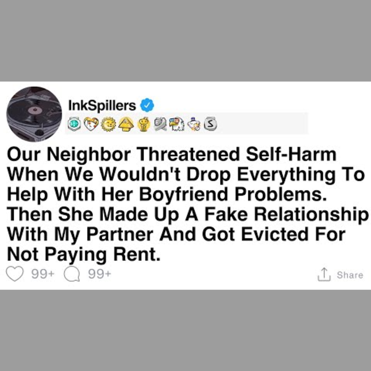 Neighbor Threatens Self-Harm Over Boyfriend Issues