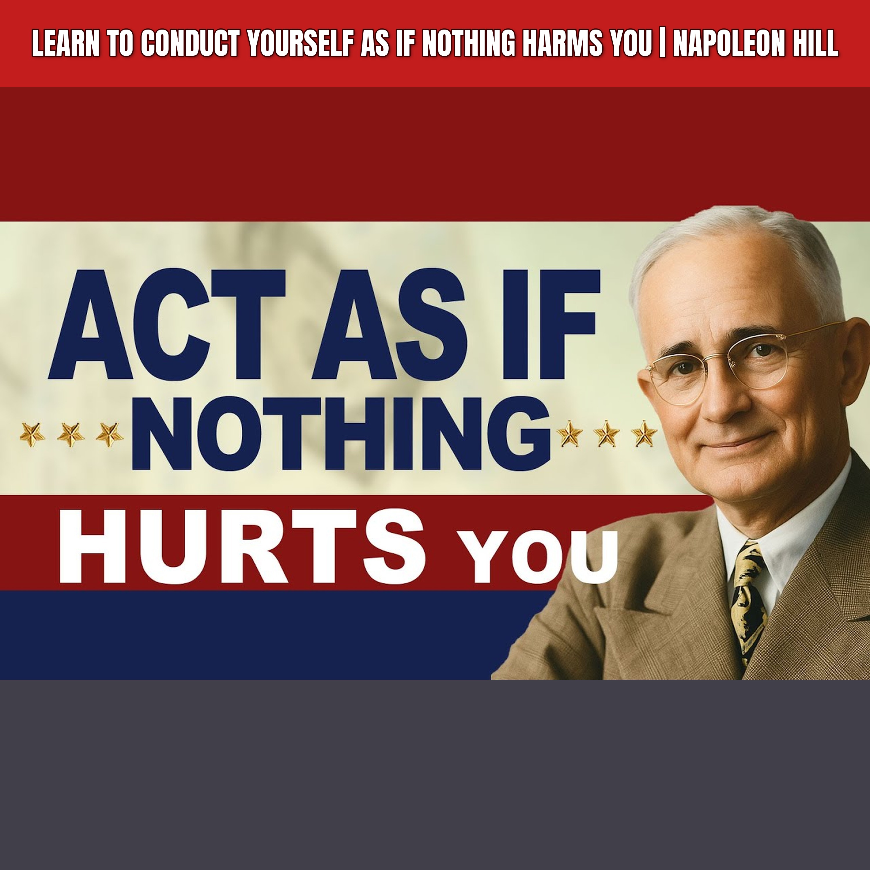 Learn to Conduct Yourself As If NOTHING Harms You | Napoleon Hill