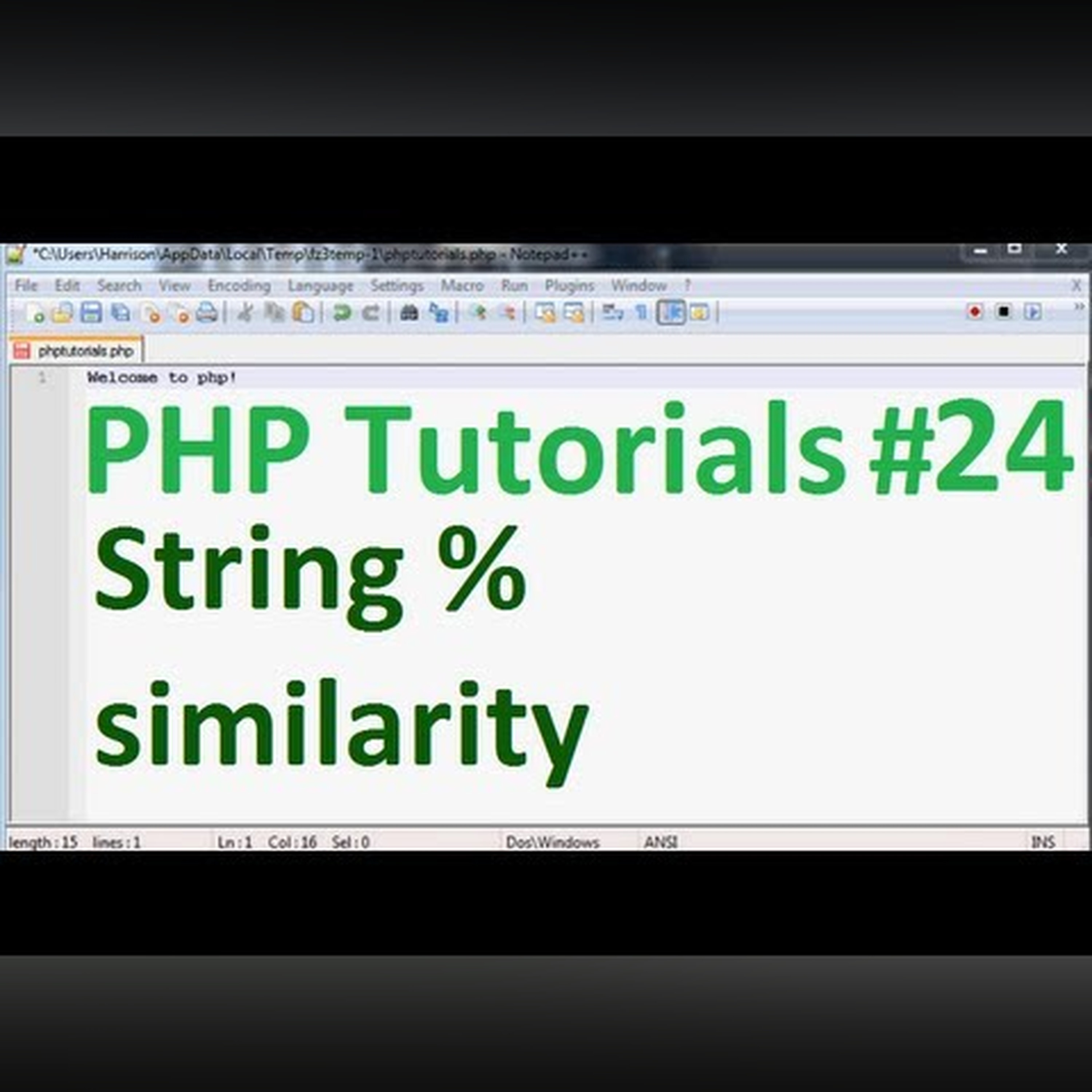 Basic PHP Programming Tutorial 24: String similarity episode artwork