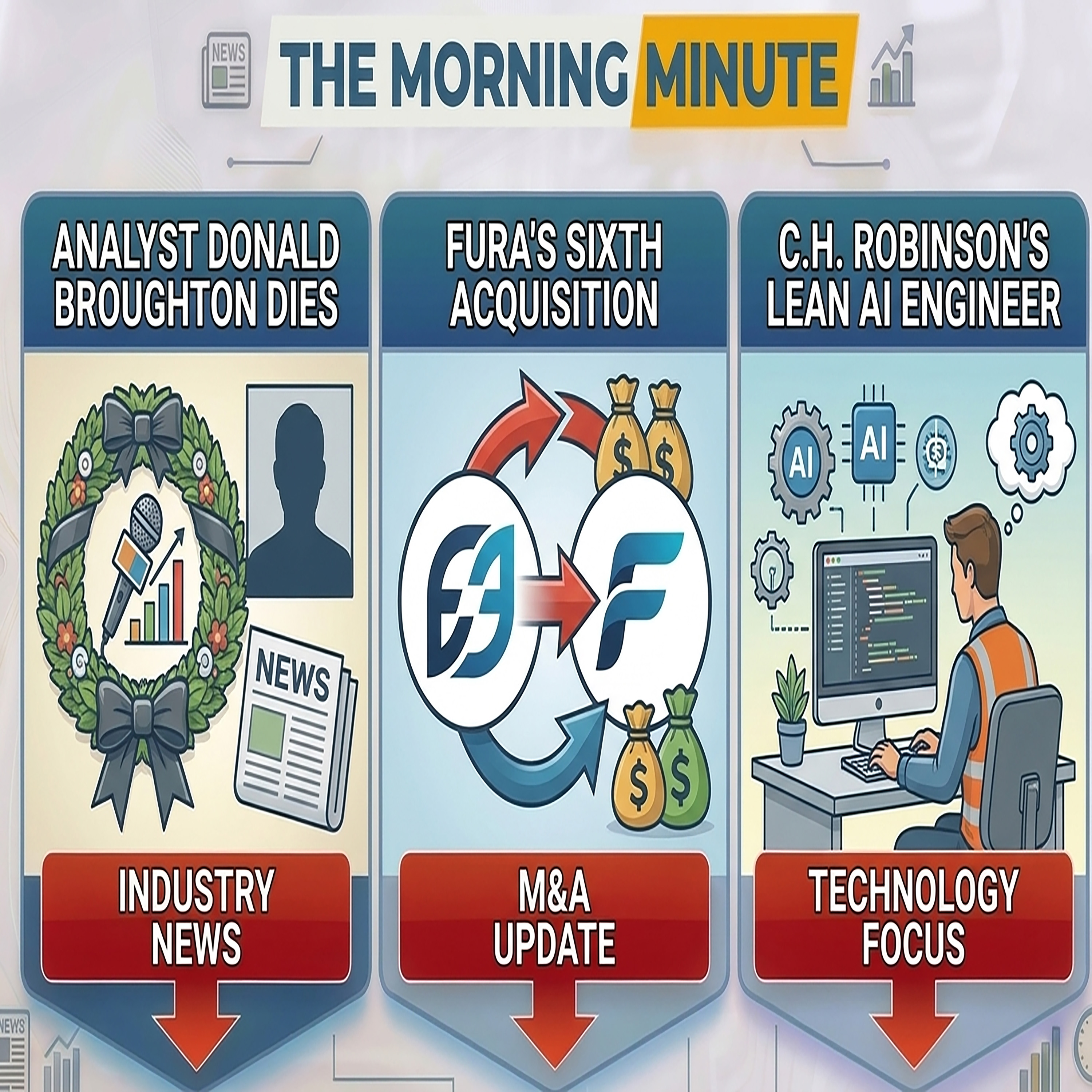 Analyst Donald Broughton Dies, Fura's Sixth Acquisition, & C.H. Robinson's Lean AI Engineer | The Morning Minute episode artwork