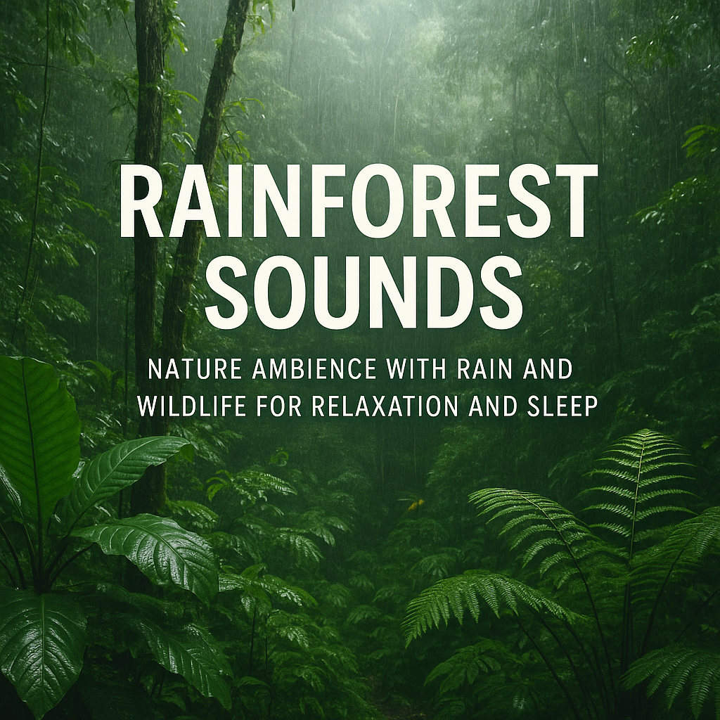 Rainforest Sounds | Nature Ambience with Rain and Wildlife for Relaxation and Sleep