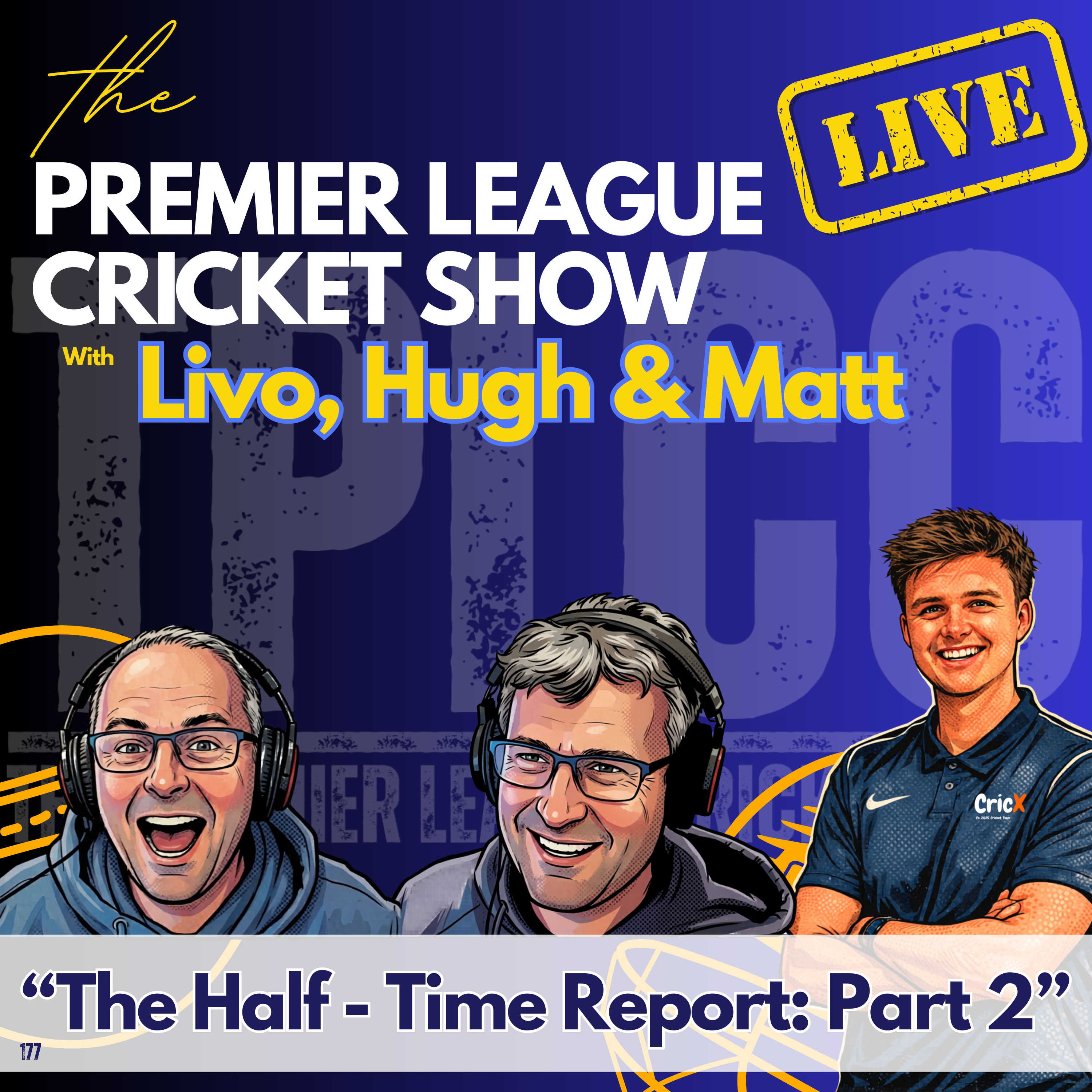 The Premier League Cricket Show from TPLCC with “The Half - Time Report: Part 2” episode artwork
