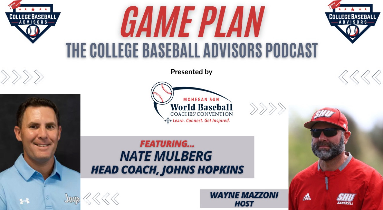 Game Plan from College Baseball Advisors: Nate Mulberg, Head Baseball Coach at Johns Hopkins episode artwork