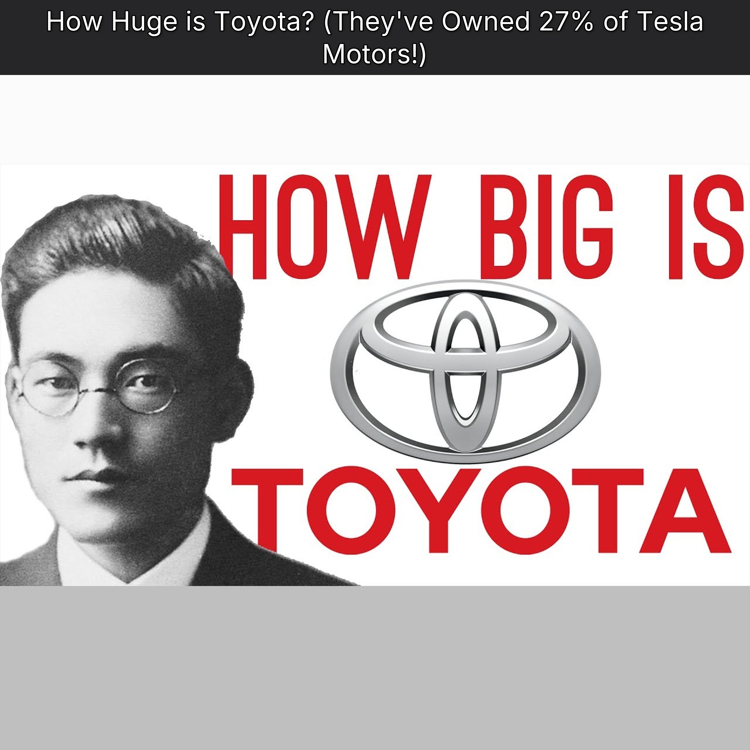 How Huge is Toyota? (They've Owned 27% of Tesla Motors!)