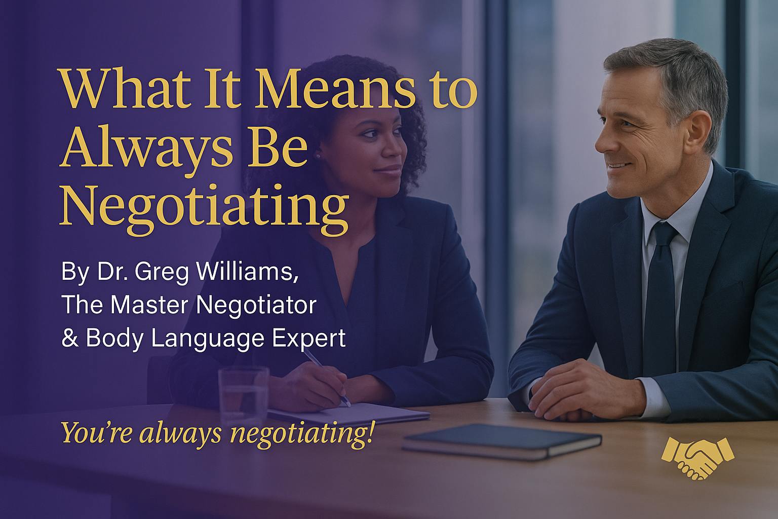 “What It Means to ‘Always Be Negotiating’” “What It Means to ‘Always Be Negotiating’”
