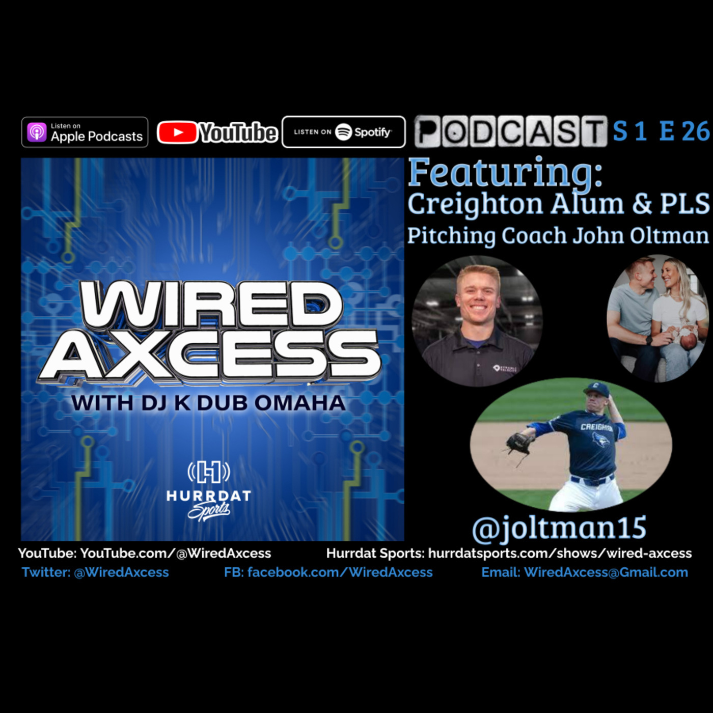 S 1 E 26 - Creighton Alum and PLS Pitching Coach John Oltman - From Small Town Farm Boy To Big City Baseball Player and Coach episode artwork