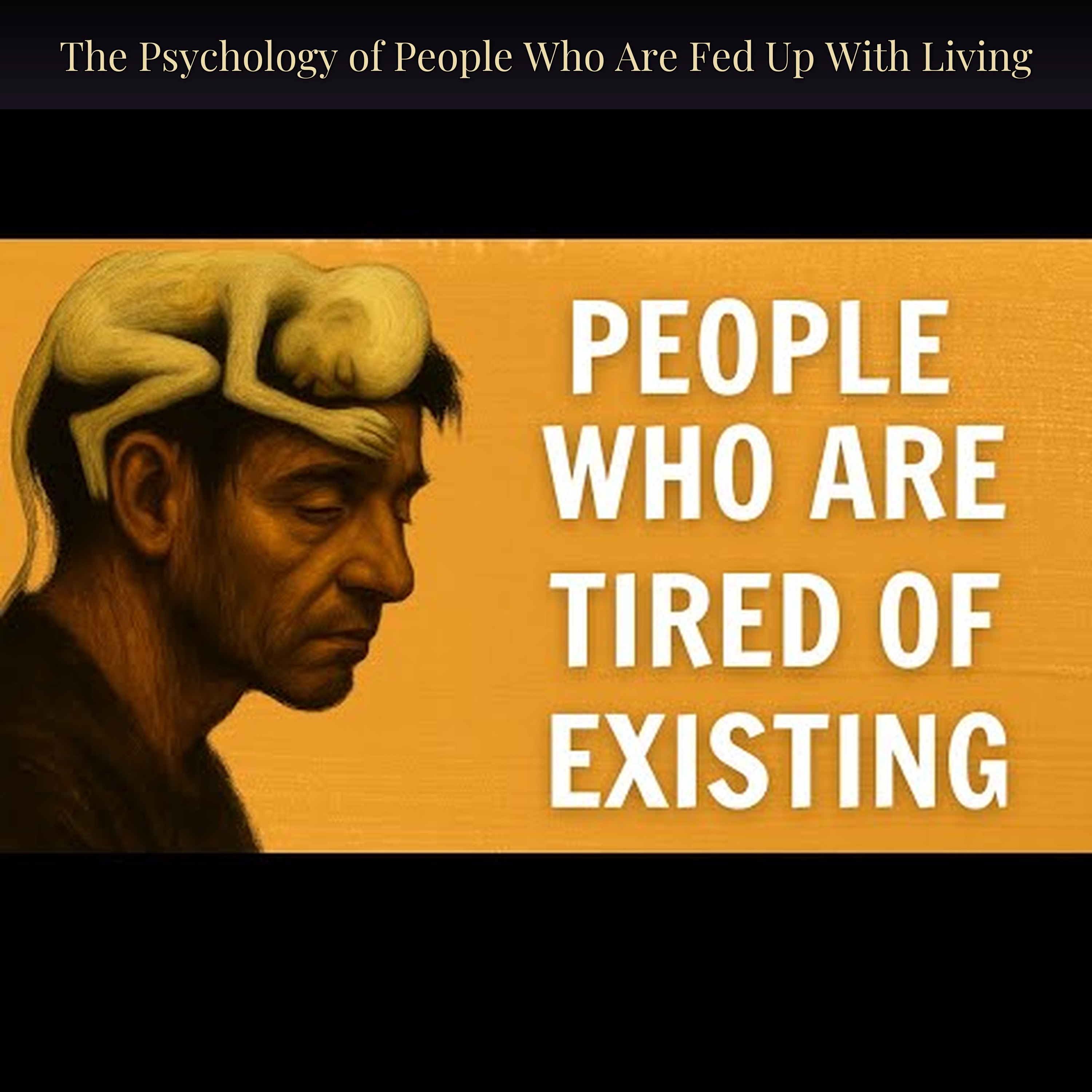 The Psychology of People Who Are Fed Up With Living