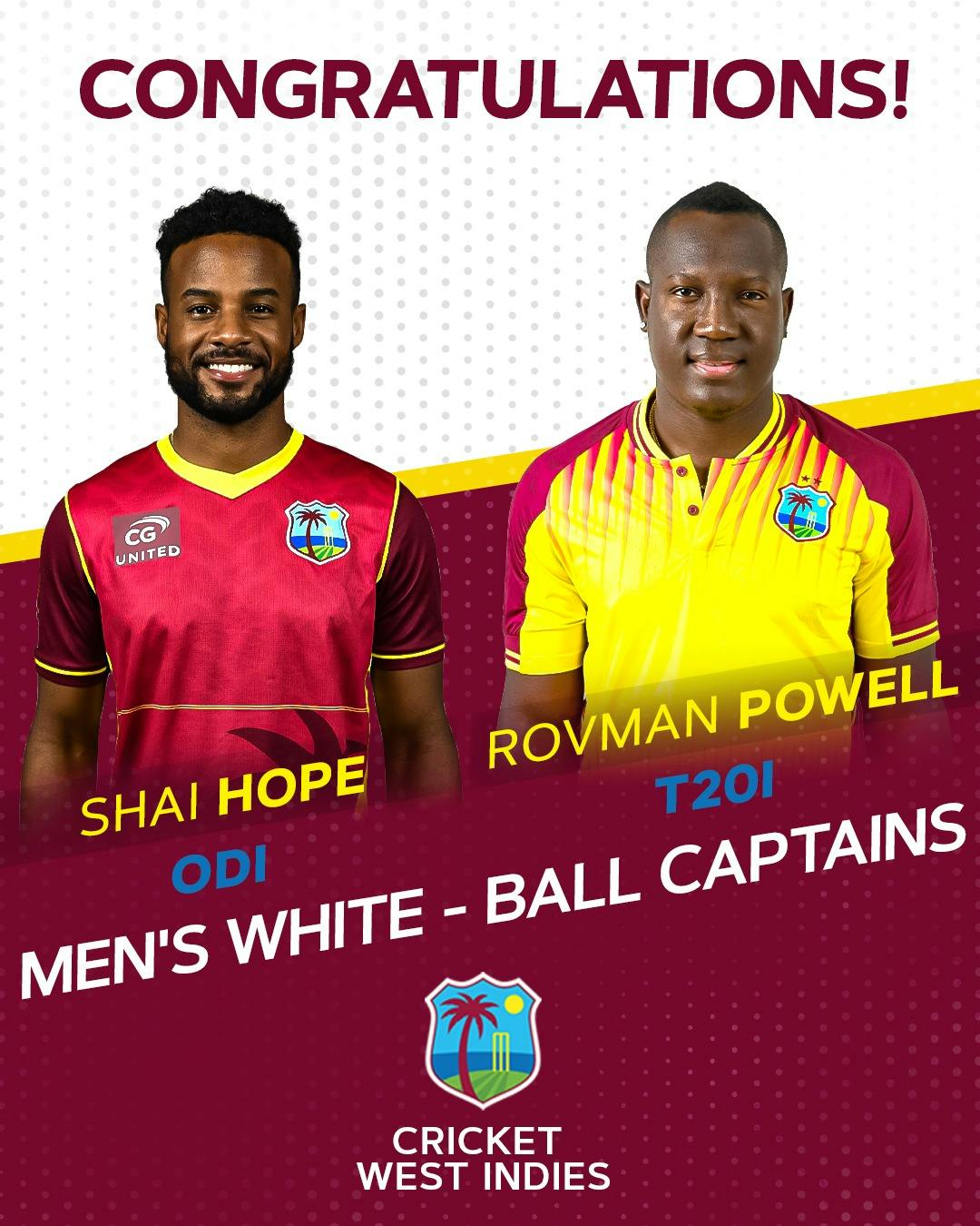 Shai Hope and Rovman Powell named new West Indies whiteball captains - will anything change?