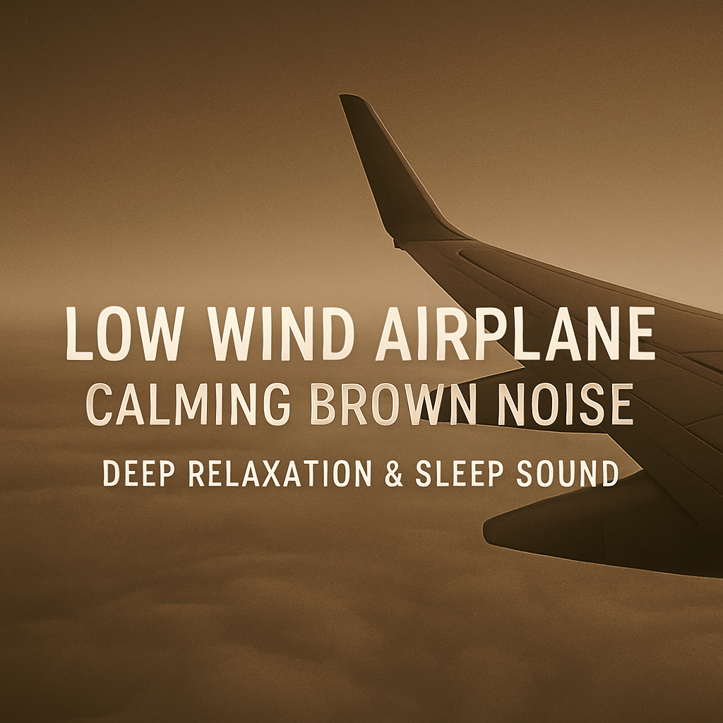 Low Wind Airplane Calming Brown Noise ✈️ Deep Relaxation & Sleep Sound | Soothing Travel Ambience