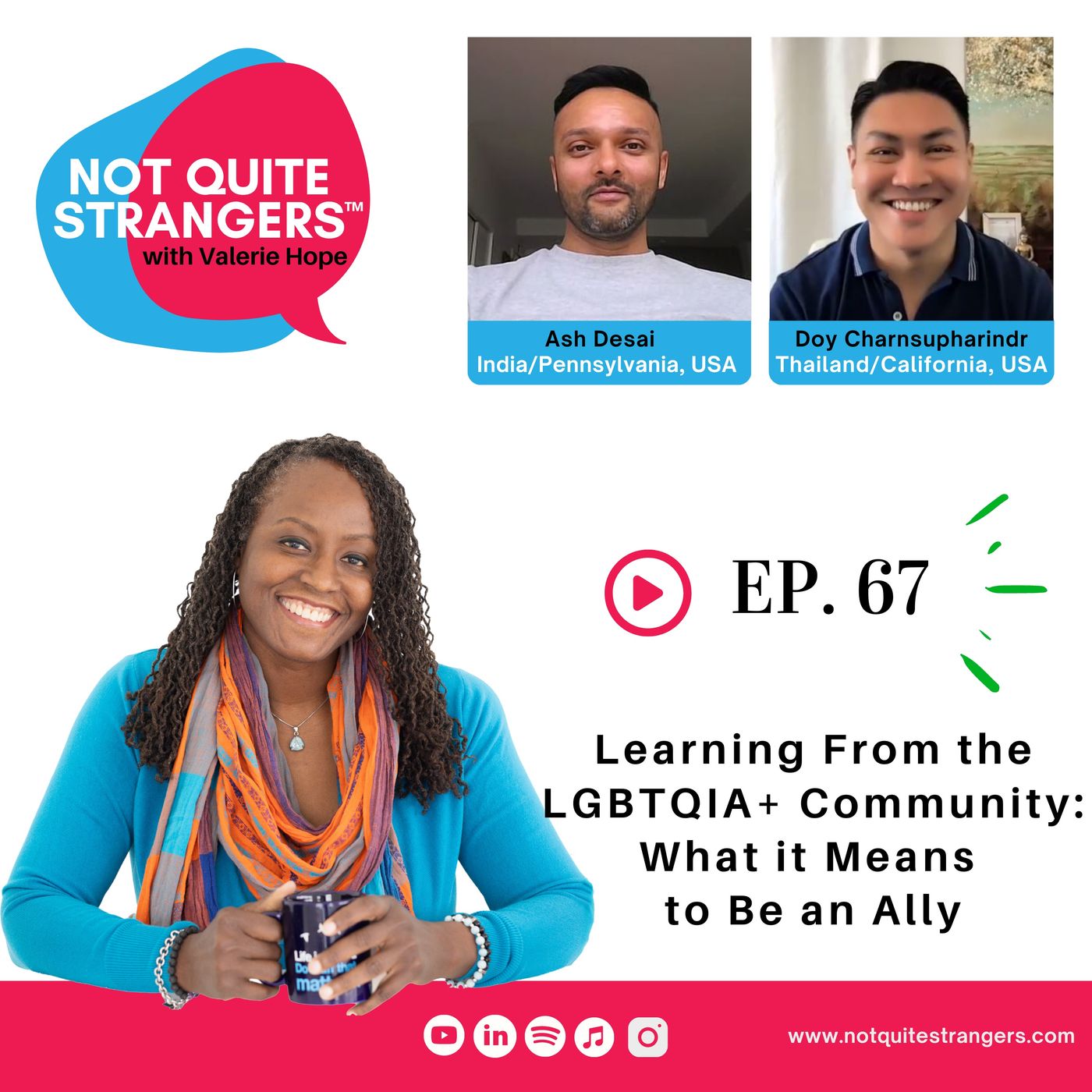 Learning From the LGBTQIA+ Community: What it Means to Be an Ally | Ep. 67 NQS | Valerie Hope episode artwork