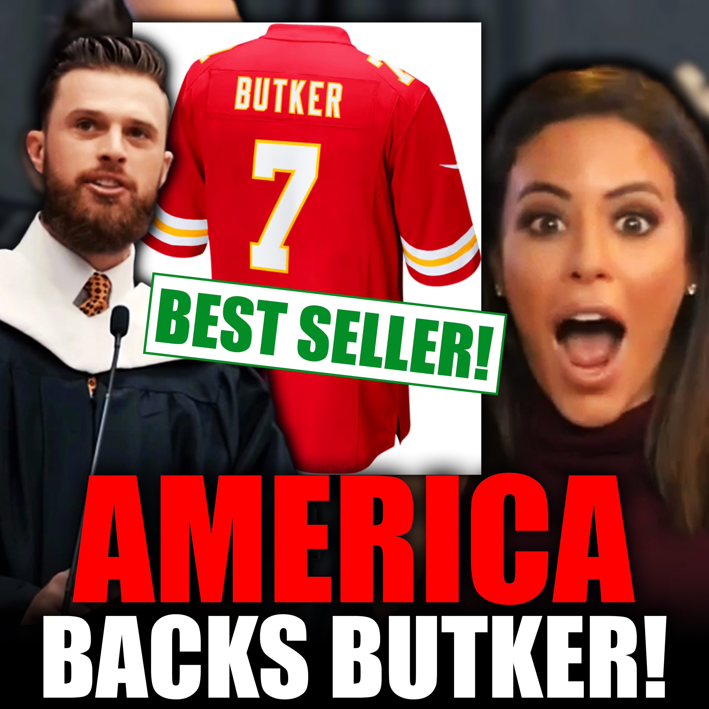 Harrison Butker BEATS Pat Mahomes' Jersey Sales After Speech episode artwork
