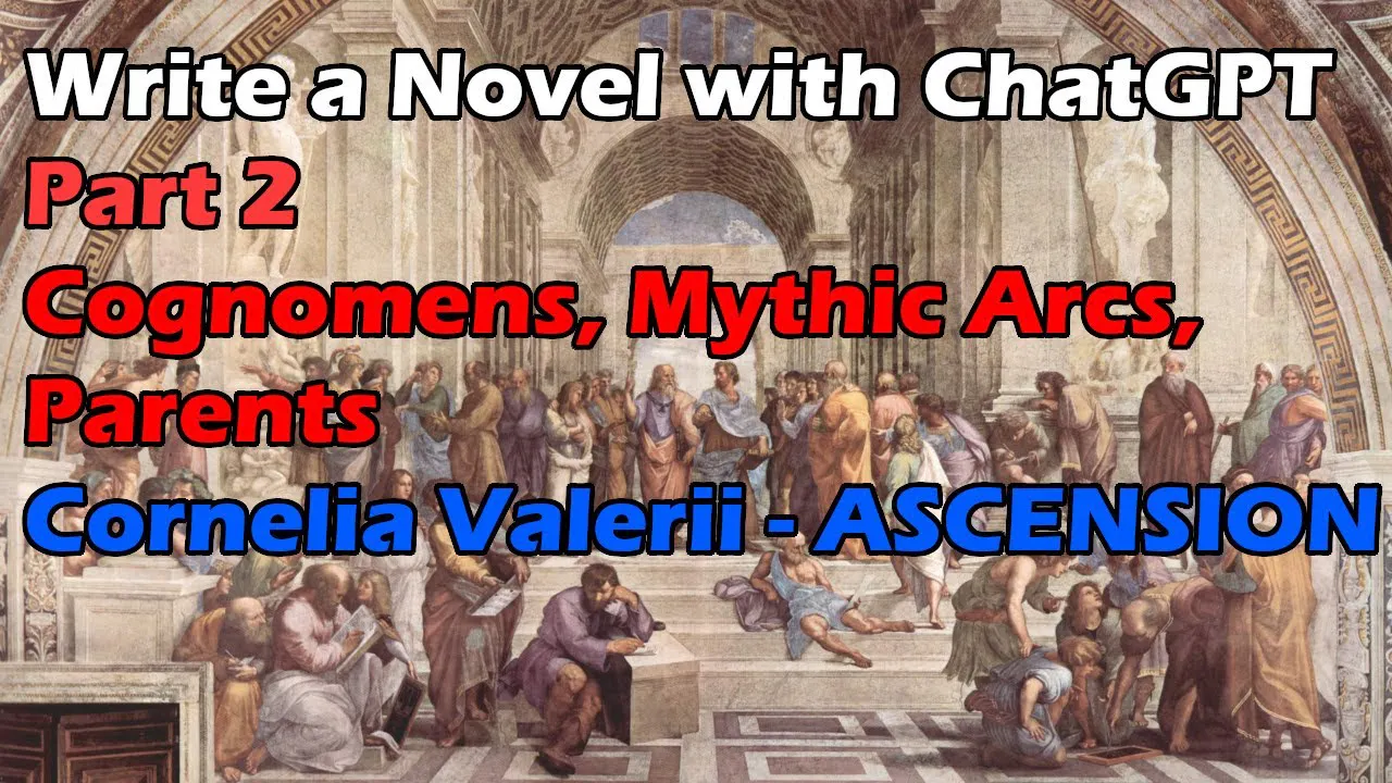 Write a Novel w/ ChatGPT - 02 - Cognomen, Mythic Arc, Parents - Cornelia Valerii - ASCENSION | Artificial Intelligence Masterclass Episode cover