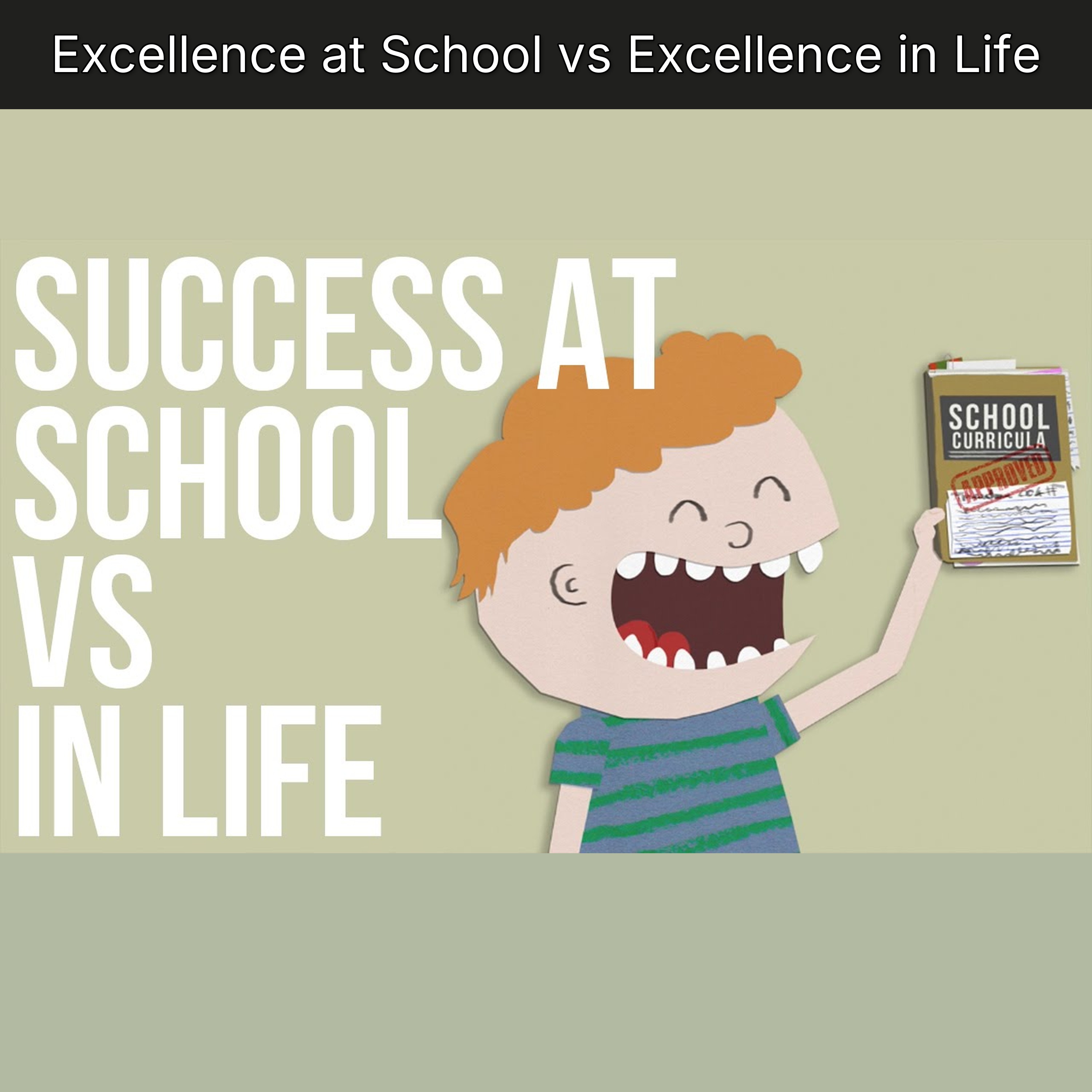 Excellence at School vs Excellence in Life episode artwork