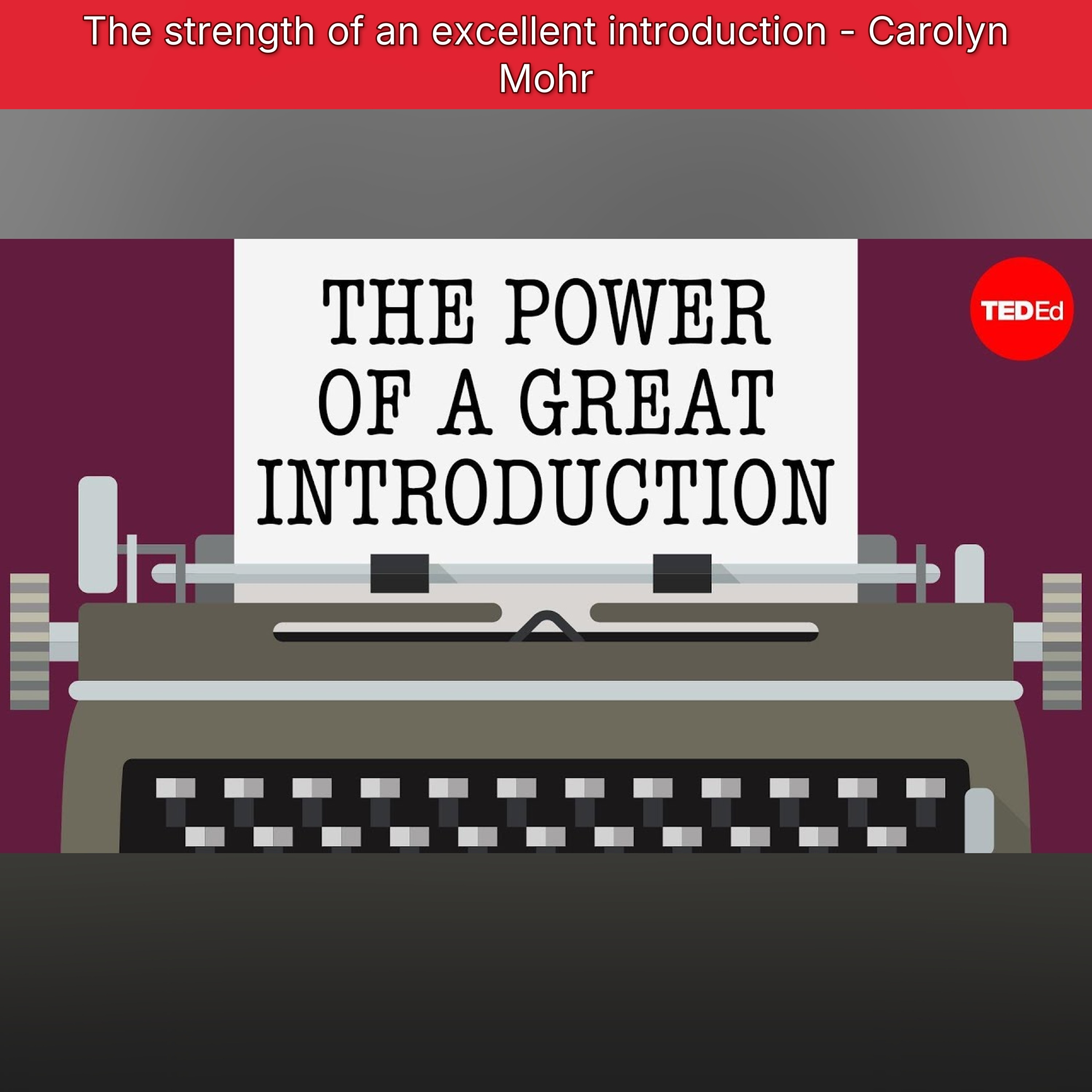 The strength of an excellent introduction - Carolyn Mohr episode artwork