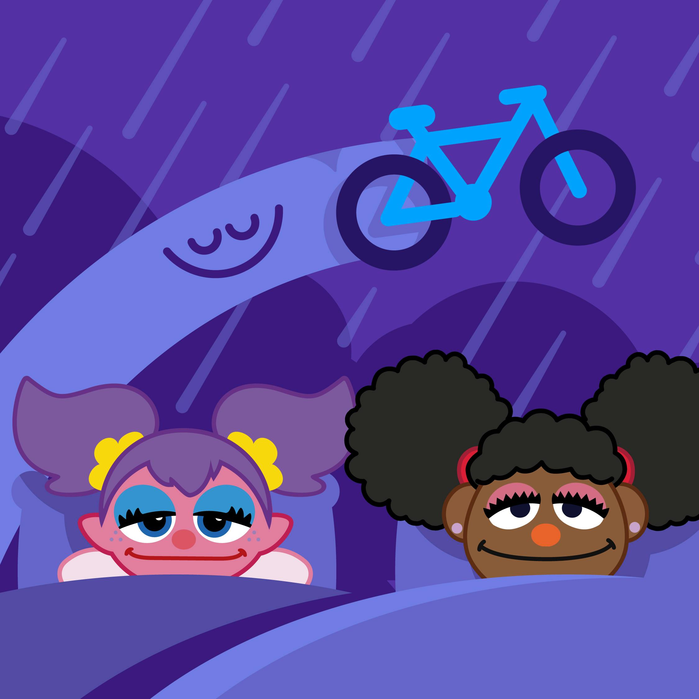 Abby & Gabrielle in Rainday Bike Shop
