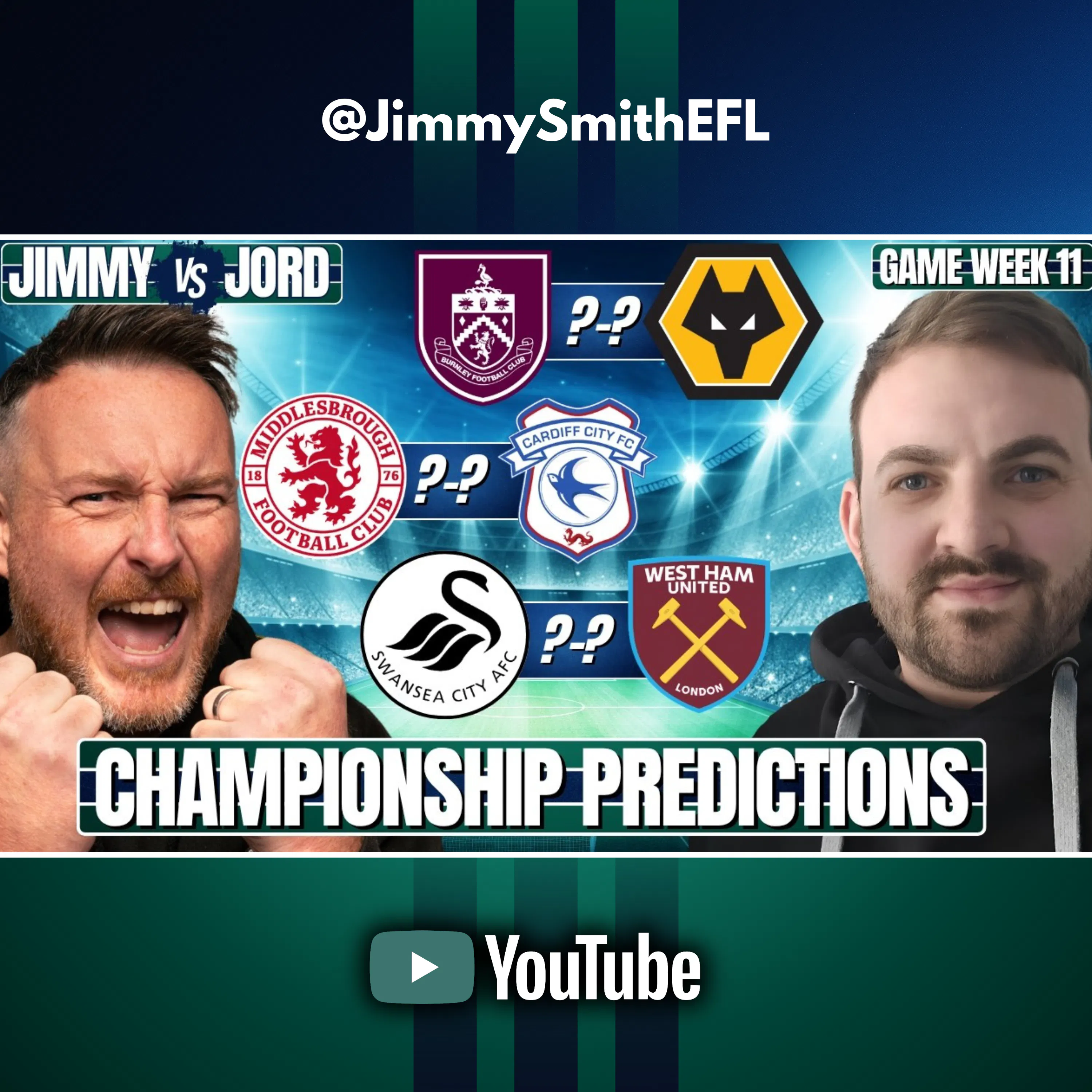 JIMMY vs JORD! WHO WINS GAMEWEEK 11? | CHAMPIONSHIP PREDICTIONS ๐๐ป๐ฎ