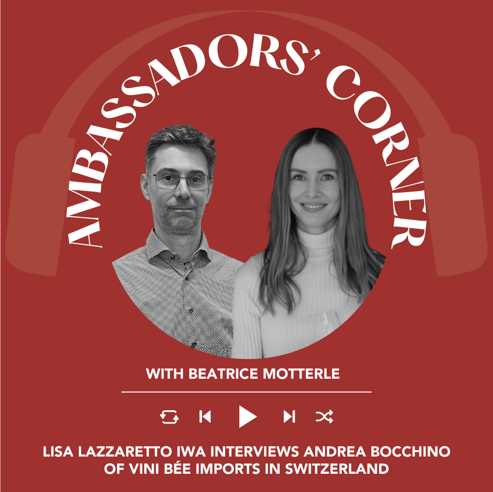 Ep. 2665 Lisa Lazzaretto IWA interviews Andrea Bocchino of Vini Bée imports in Switzerland | Clubhouse Ambassadors' Corner