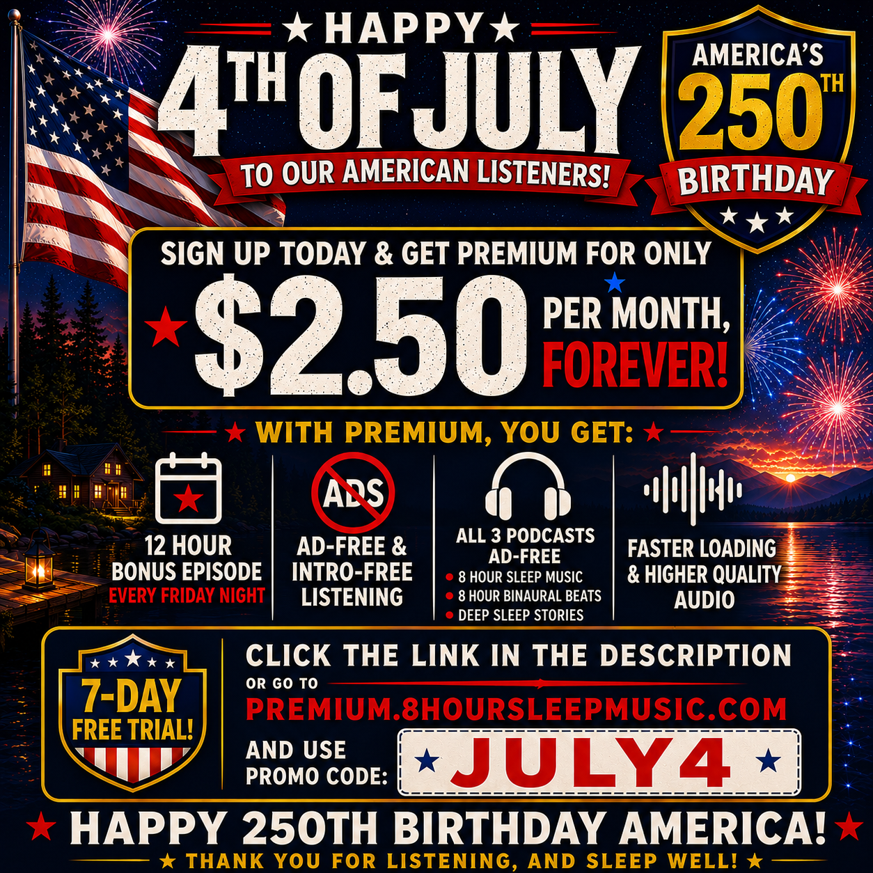 🎆 HAPPY 250TH AMERICA! Get Premium For Only $2.50 Per Month FOREVER! Use Promo Code "JULY4" at Checkout 🇺🇸 episode artwork