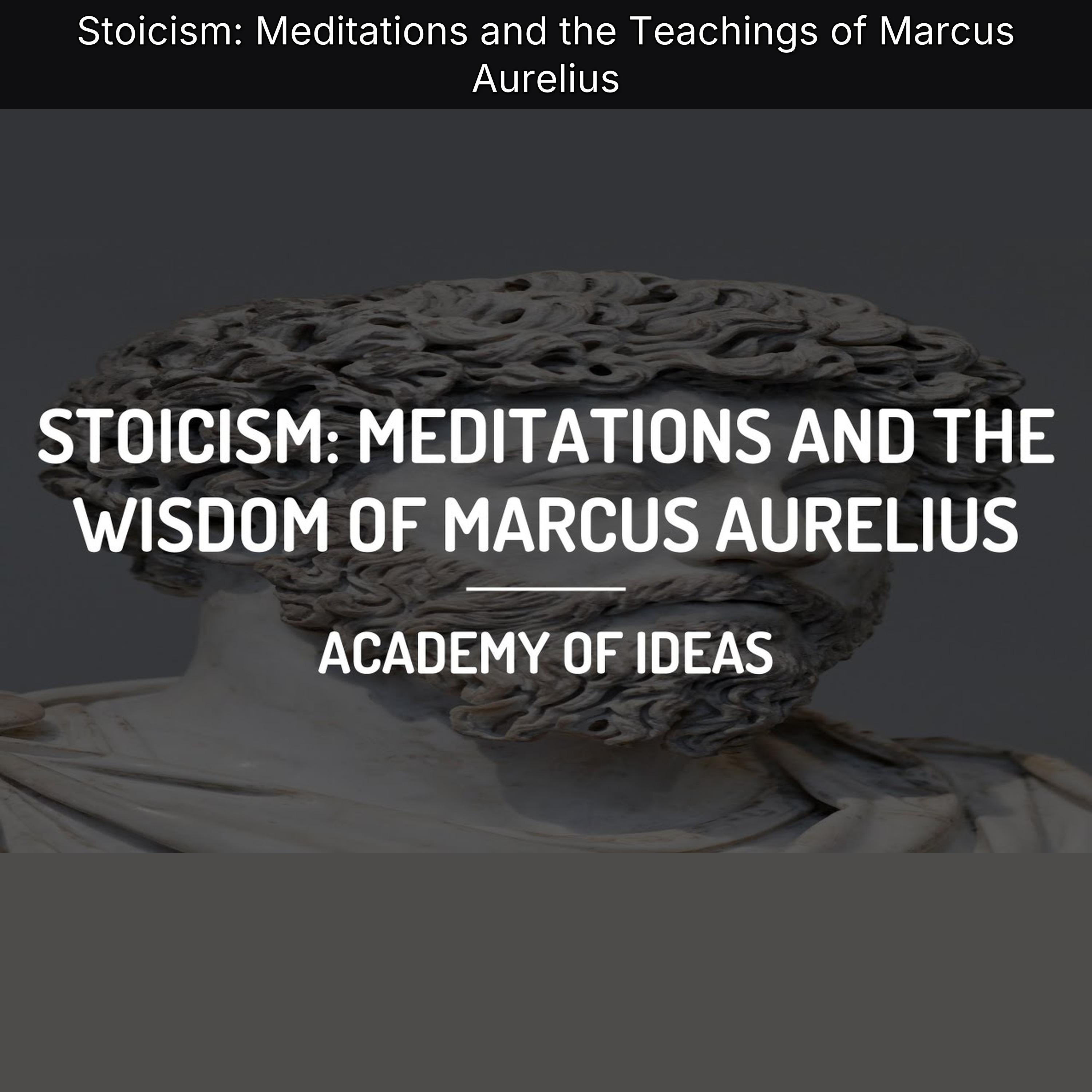Stoicism: Meditations and the Teachings of Marcus Aurelius episode artwork