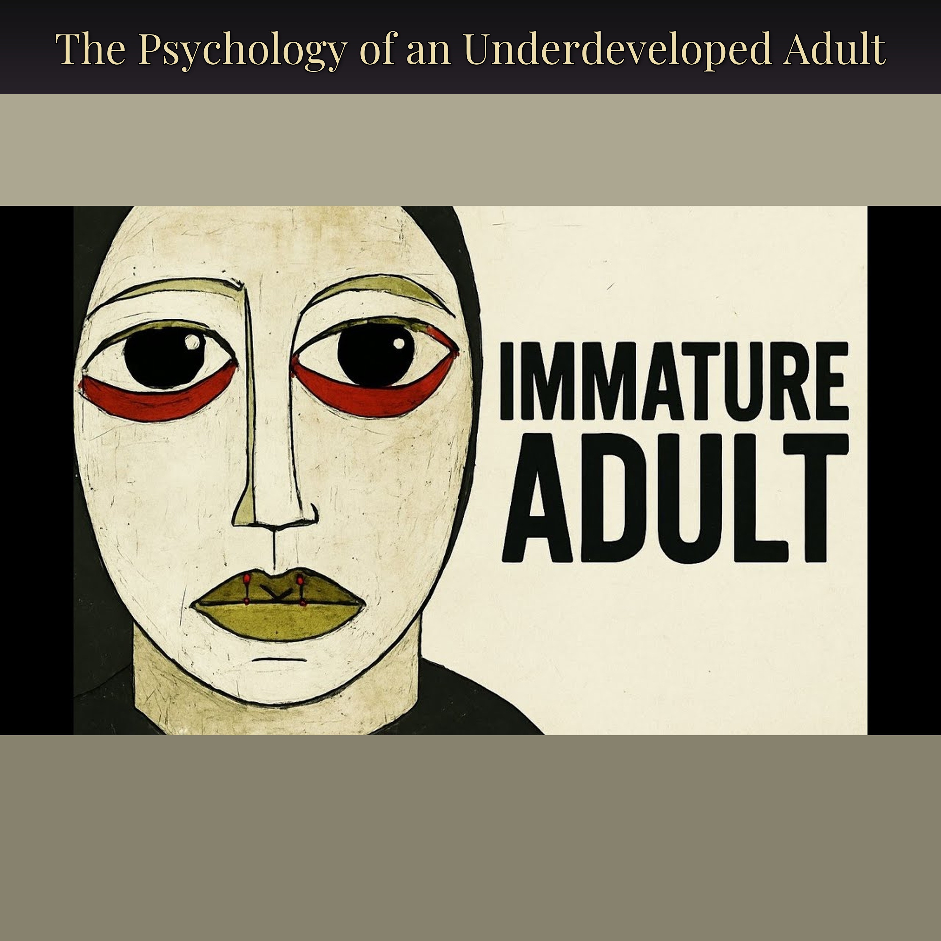The Psychology of an Underdeveloped Adult