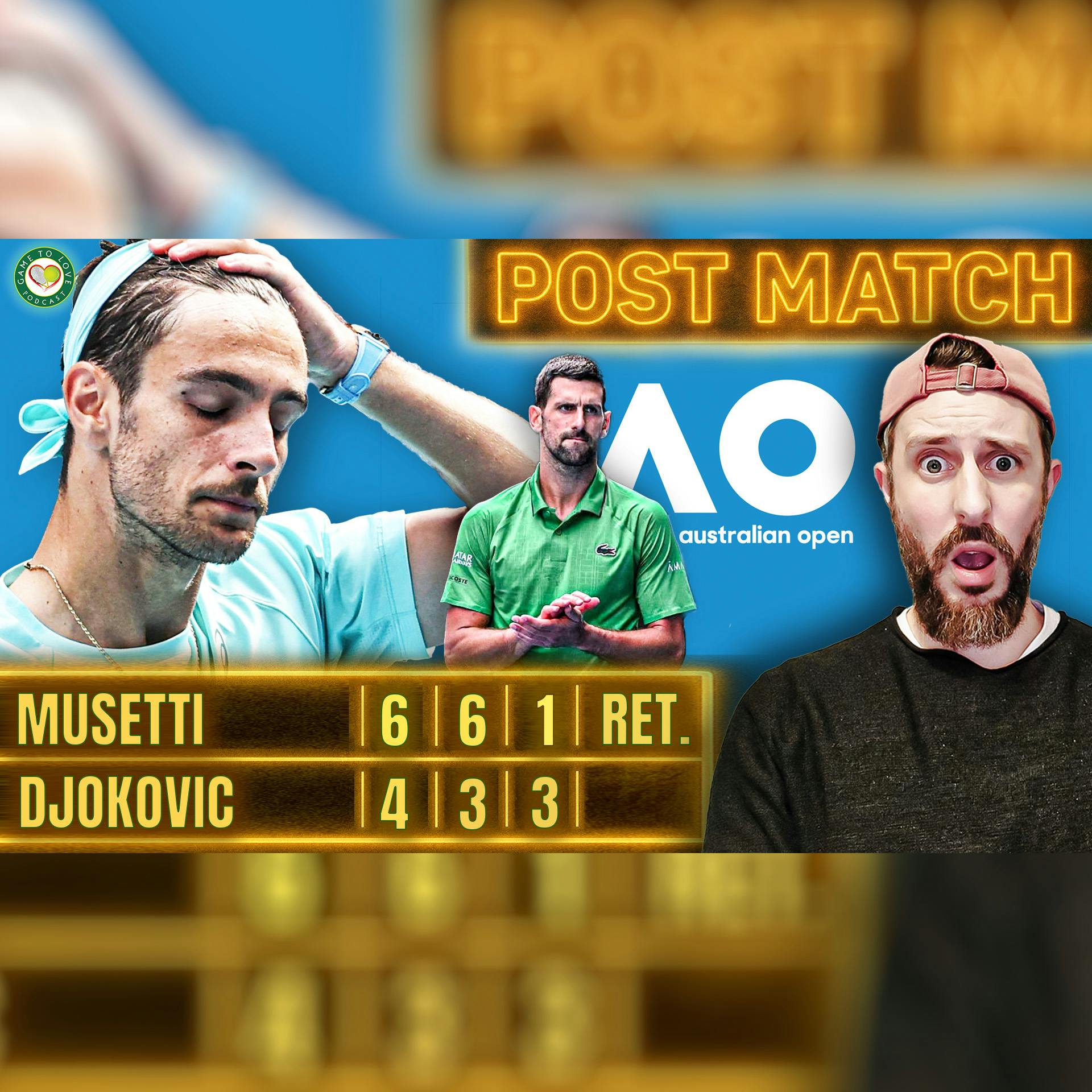 Musetti RETIRES 2 Sets Up š² Djokovic into Semi Final | Australian Open 2026 | Post Match Reaction
