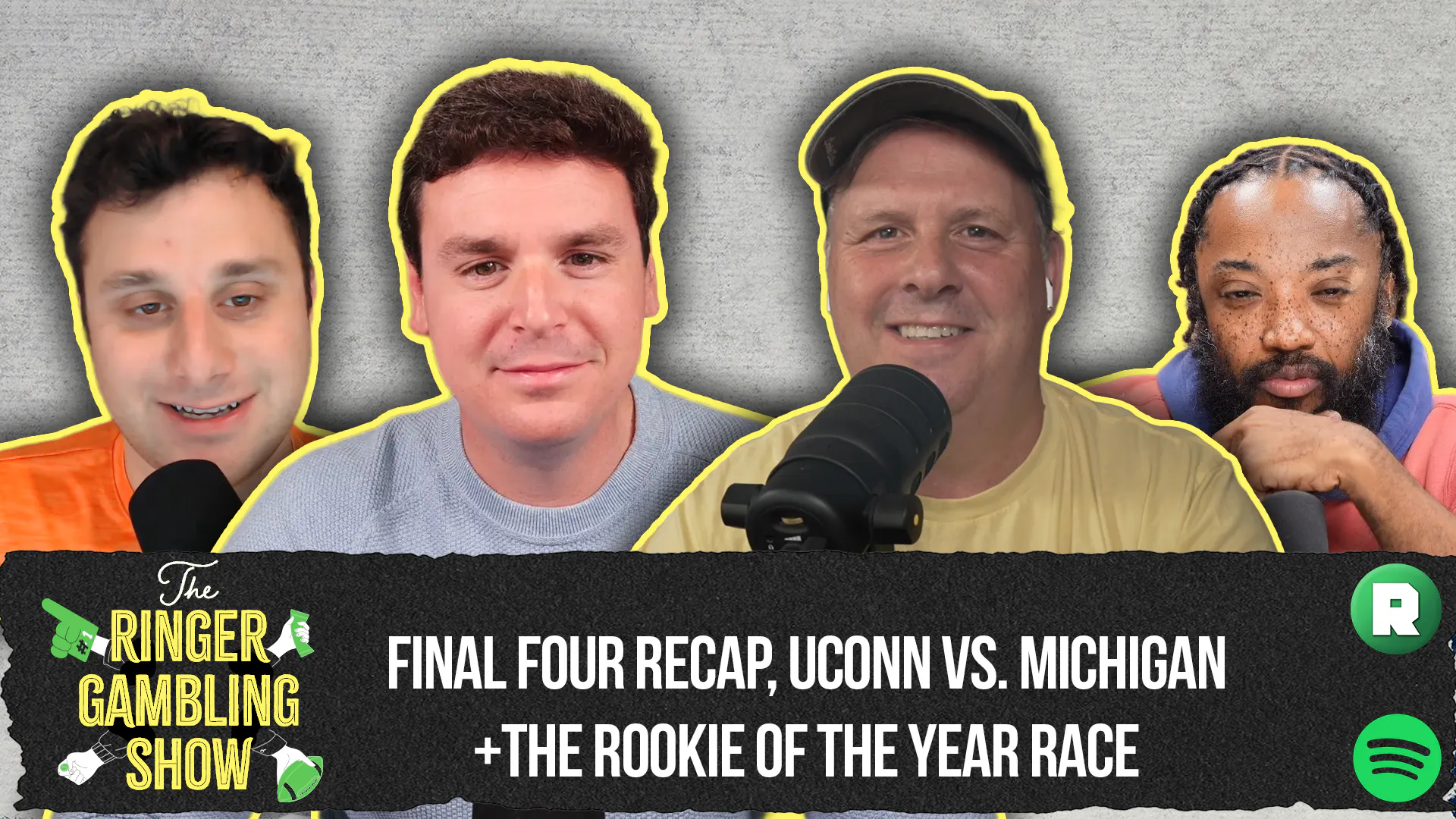 UConn vs. Michigan, Final Four Recap, and the ROTY Race | The Ringer Gambling Show episode artwork