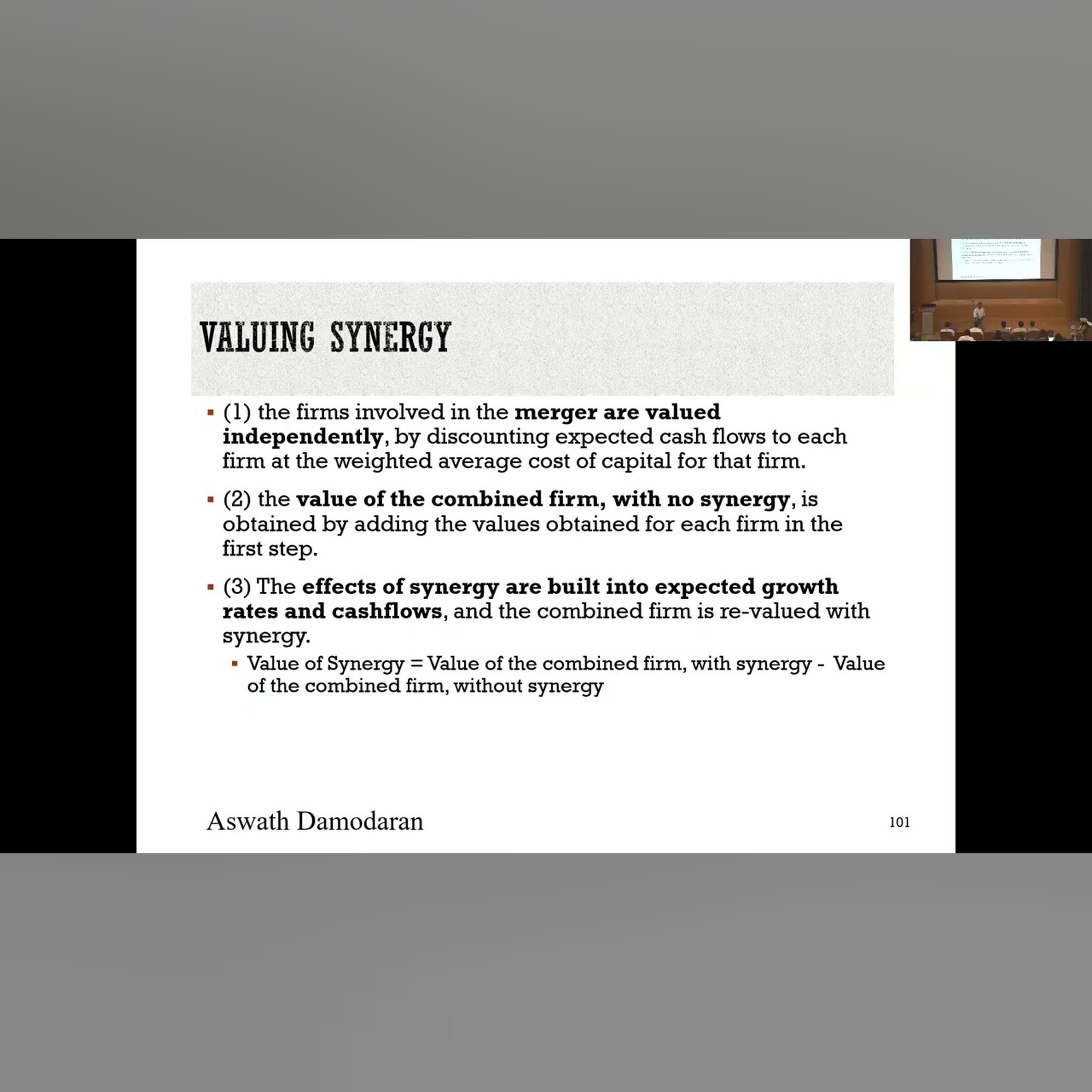 Session 27: Closure on Acquisitons + Value Enhancement