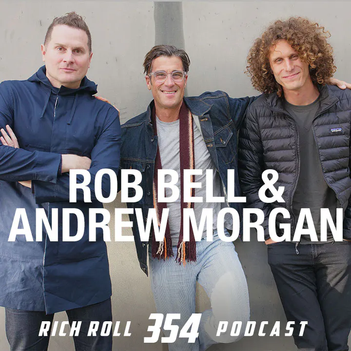 Cover art for the episode "Rob Bell Is ‘The Heretic’ – Filmmaker Andrew Morgan & Christianity’s Most Polarizing Voice" from The Rich Roll Podcast