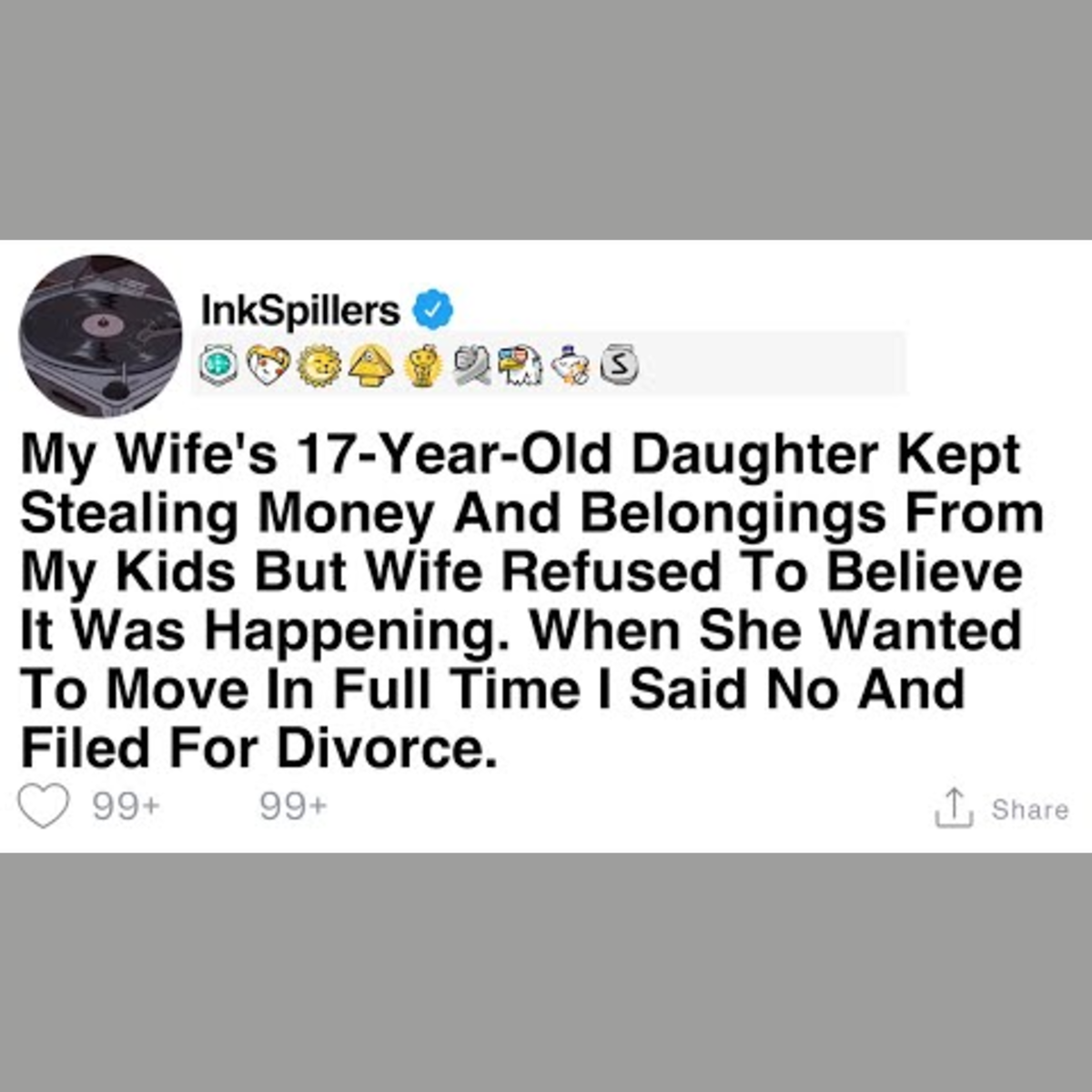 Stepson's Theft Leads to Family Conflict and Divorce
