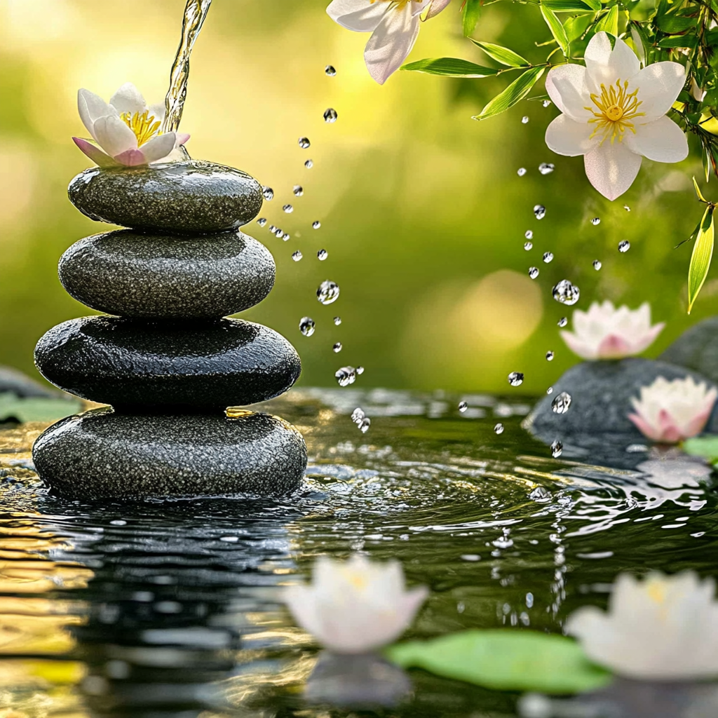 The Healing Sound Of The Fountain | Japanese Fountain | Bamboo Water | Music For Sleep White Noise For Studying | Insomnia Help | Sleep Aid | Relaxing