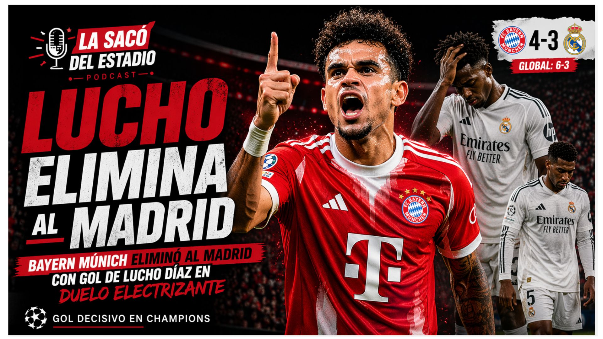 Bayern Münich elimina al Madrid con gol electrizante de Luchos Diaz⚽️ episode artwork
