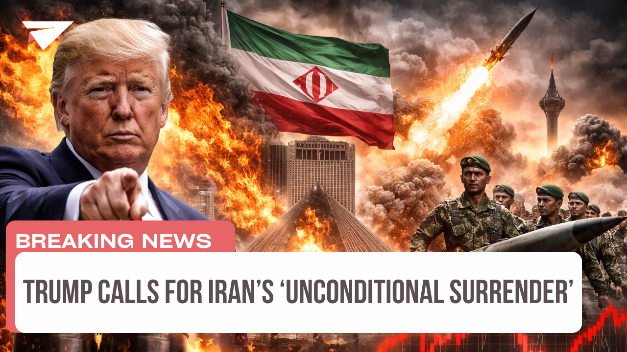 TRUMP CALLS FOR IRAN’S ‘UNCONDITIONAL SURRENDER’, BREAKING NEWS