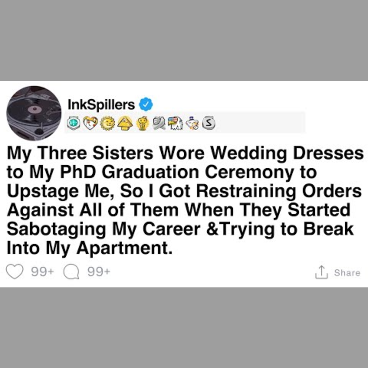 Sisters in Wedding Dresses Upstage My PhD Graduation