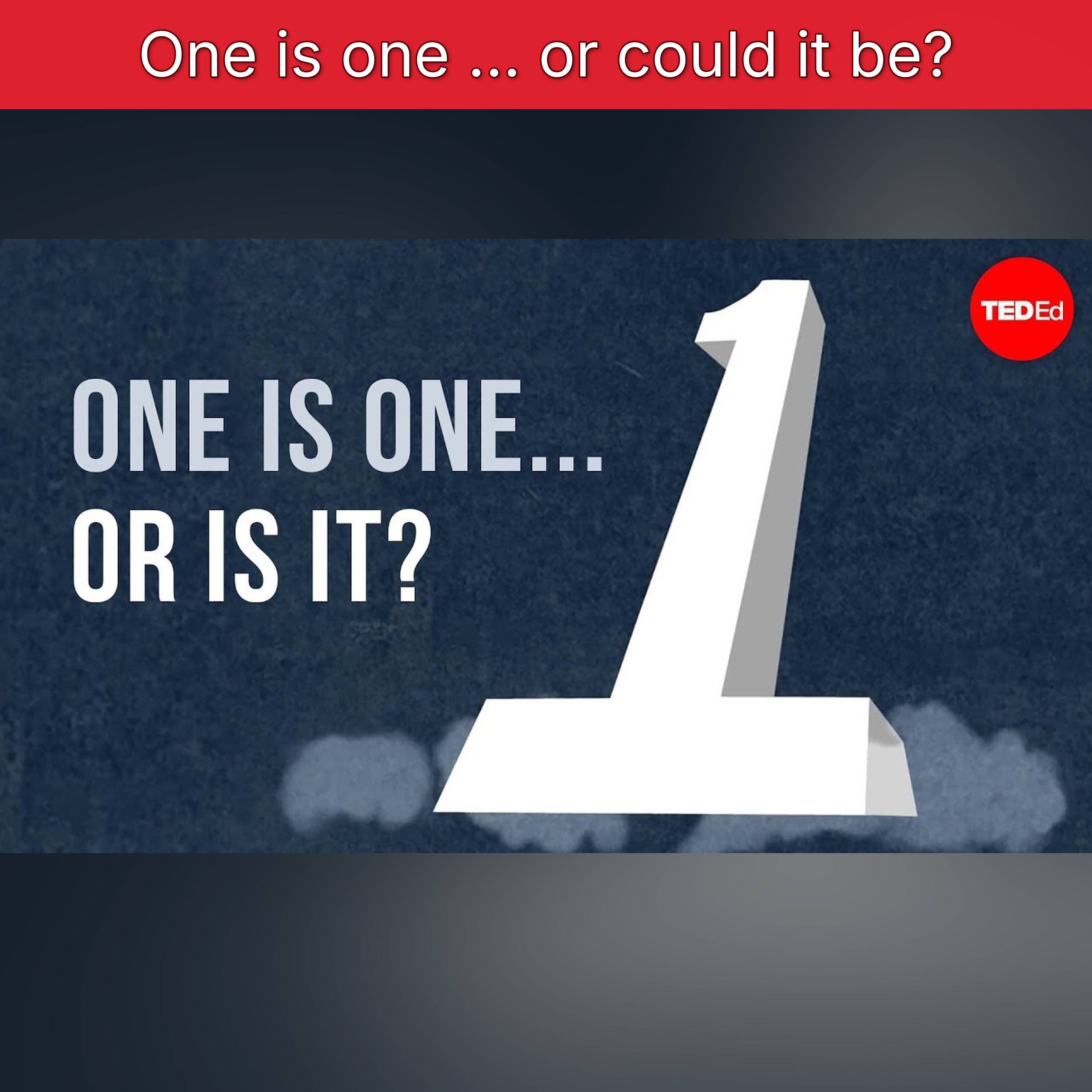 One is one ... or could it be? episode artwork