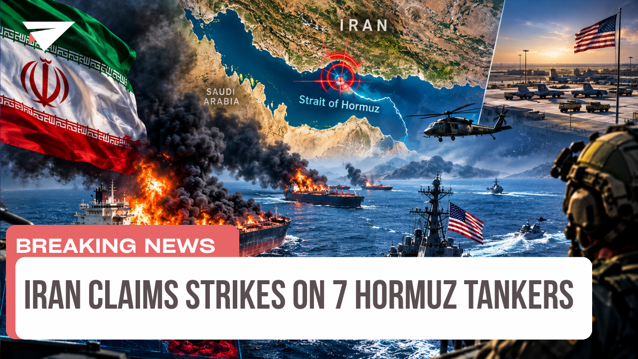 Iran Claims Strikes on 7 Hormuz Tankers, Breaking News episode artwork