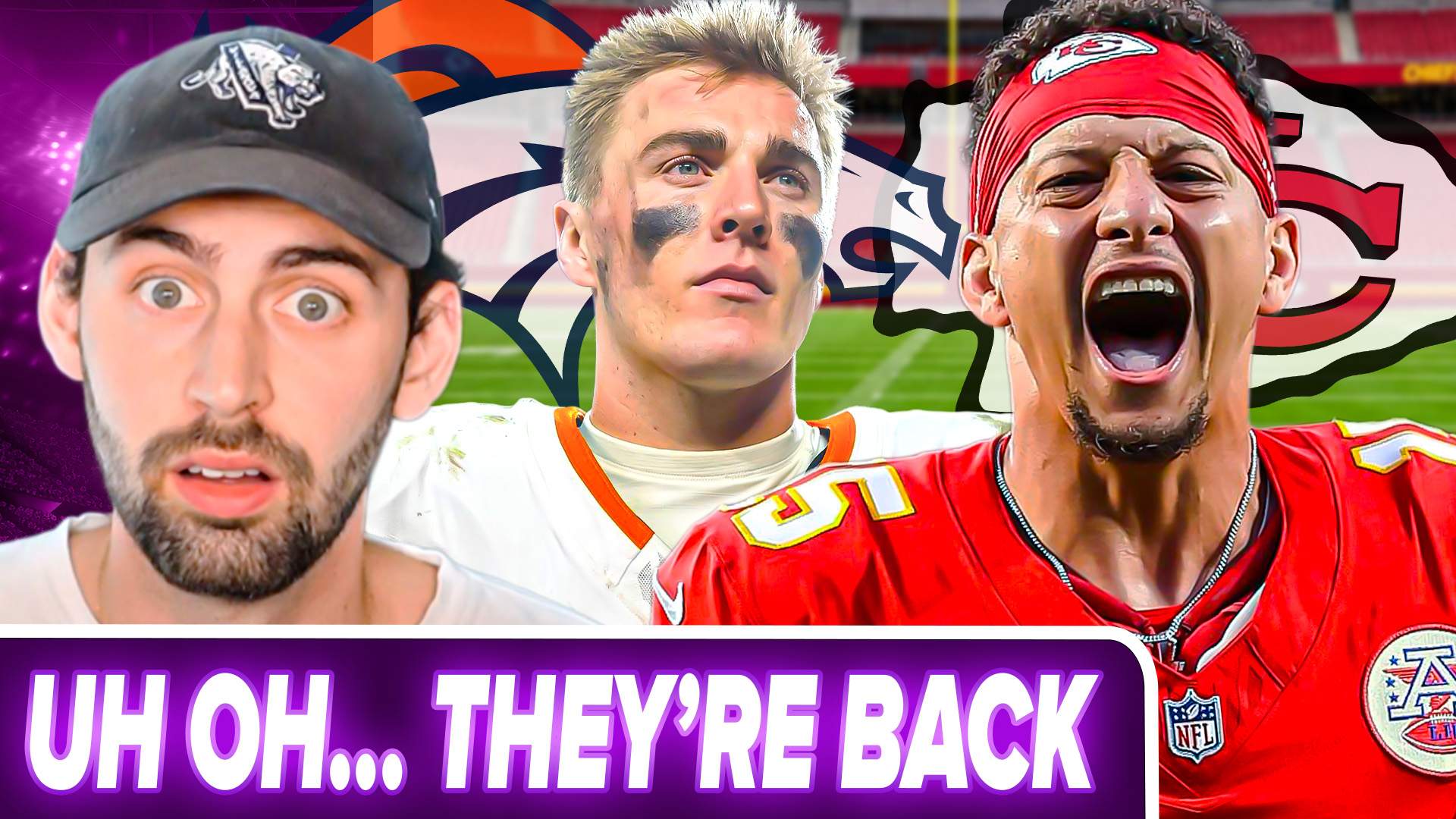 UH OH... THEY'RE BACK: Chiefs DESTROY Broncos, Mahomes RETURNS, Bo Nix STRUGGLES | NFL Reaction episode artwork